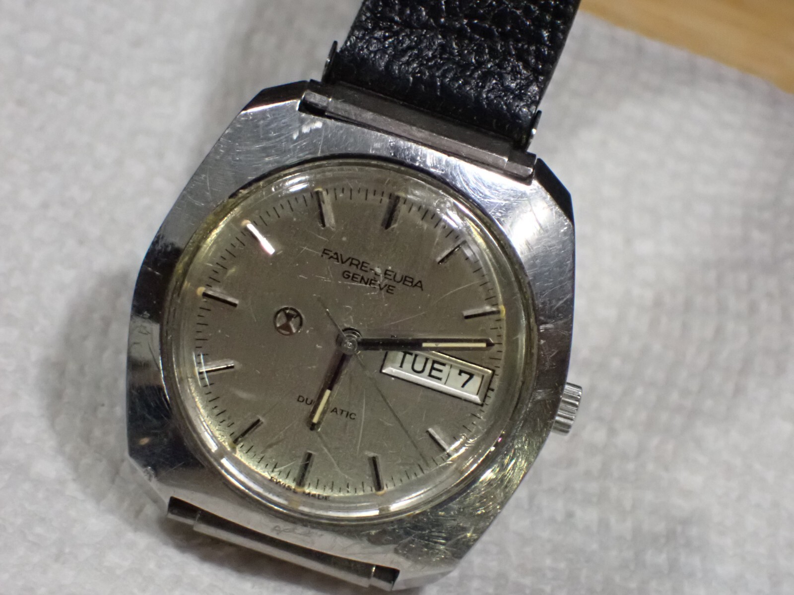 Vintage Favre Leuba Men’s 17 Jewel Duomatic Wristwatch runs Cal 2086