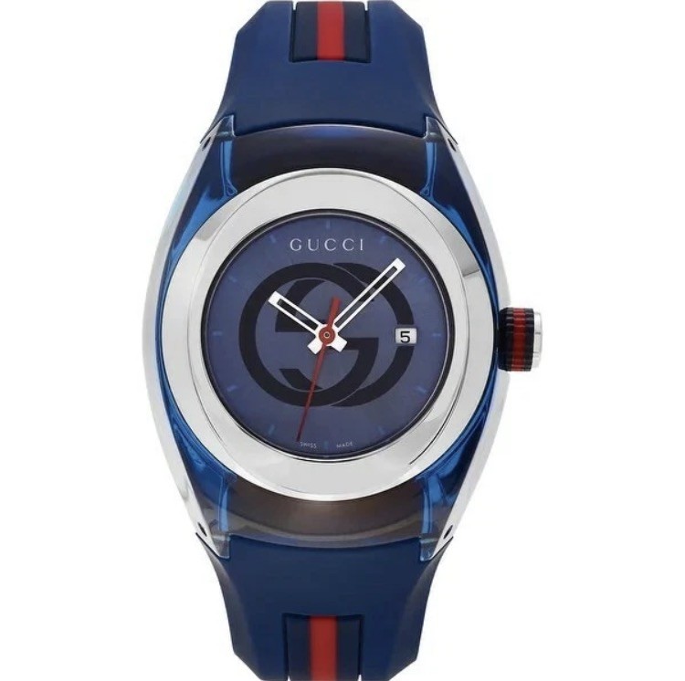 Brand New Gucci YA137104 Sync 46 MM XXL Watch BLUE