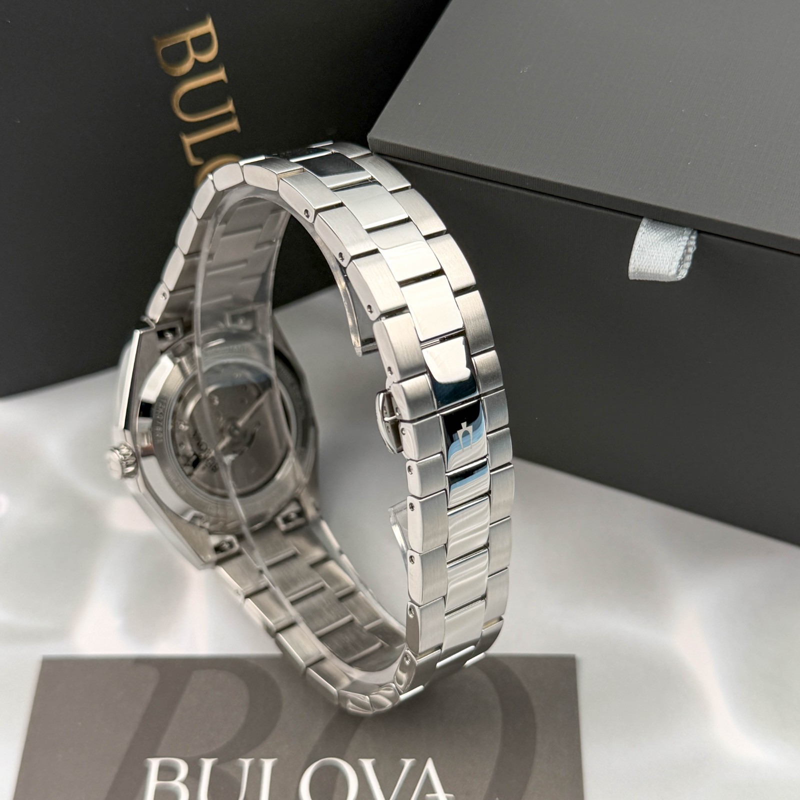 Bulova Men’s Surveyor 96B429 Automatic Green Dial Stainless Steel Watch 39mm