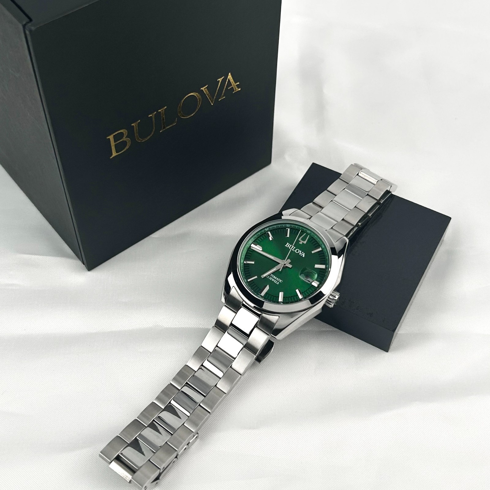 Bulova 96B429 Surveyor Automatic Green Dial Automatic Watch 39MM