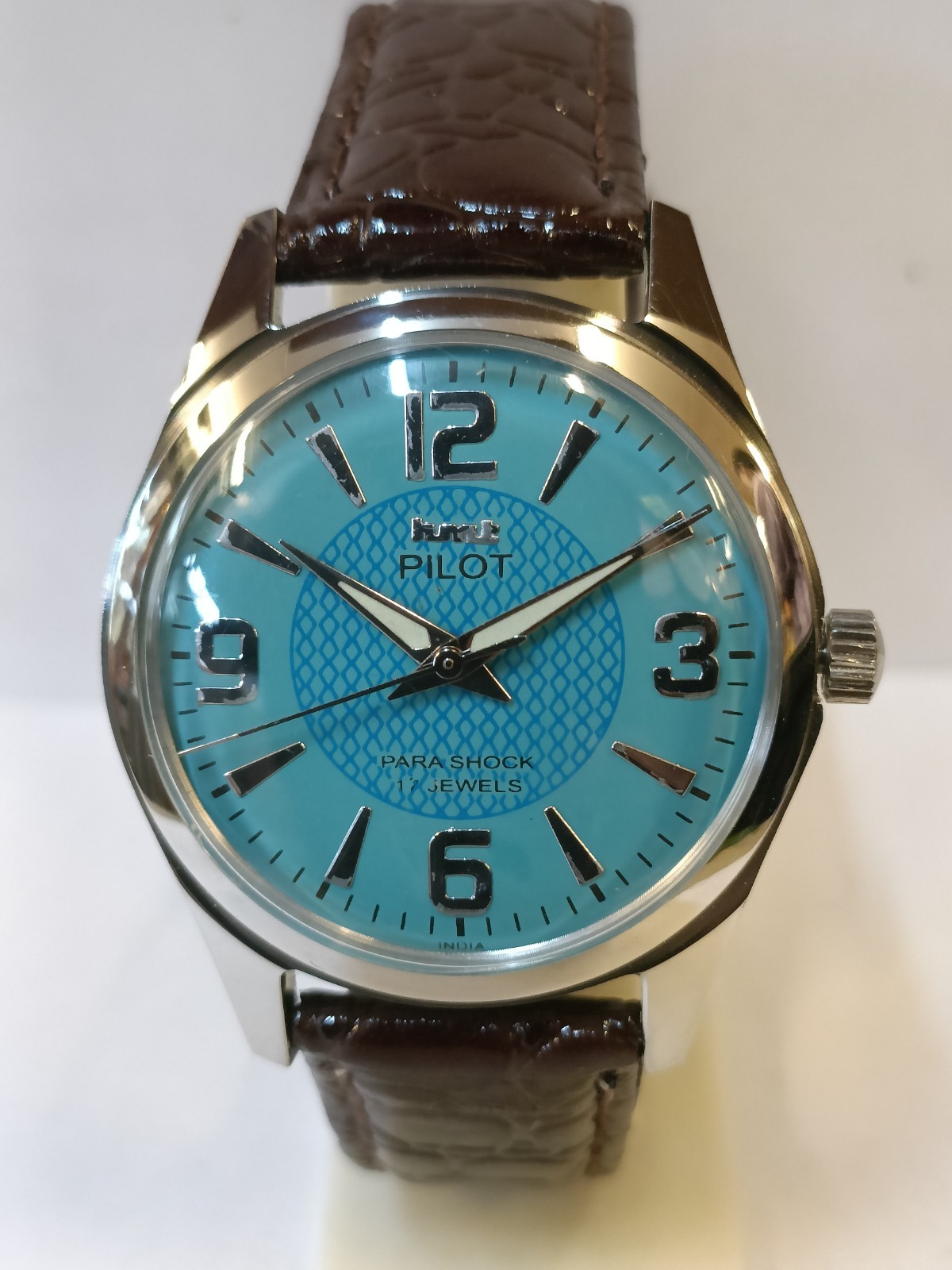 REFURBISHED HMT PILOT 17J WINDING SKY BLUE DIAL 0231 INDIA MEN’S WORKING