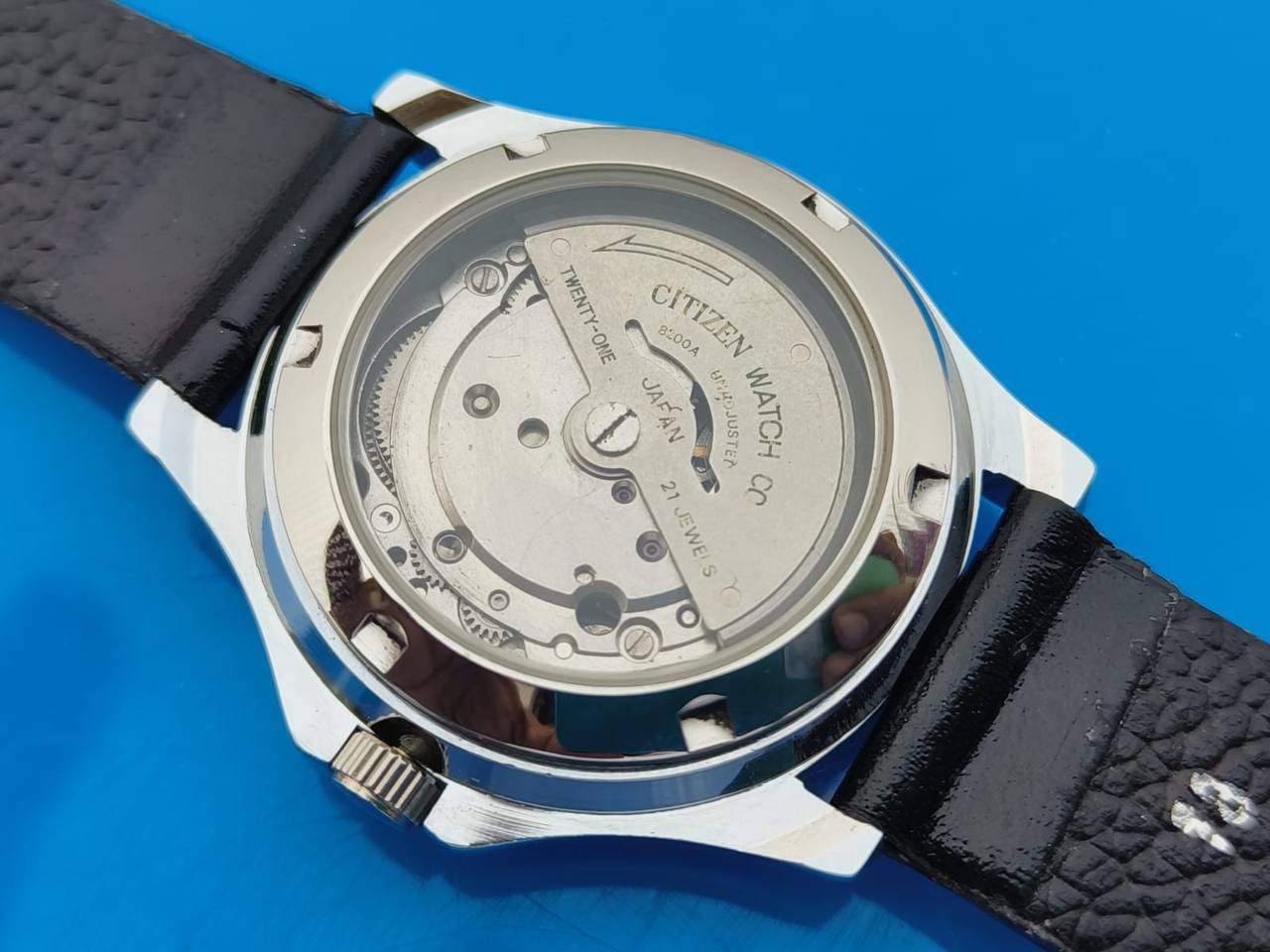 Refurbished Citizen White Dial Vintage Movemen Men’s Watch Exhibition Back 38mm