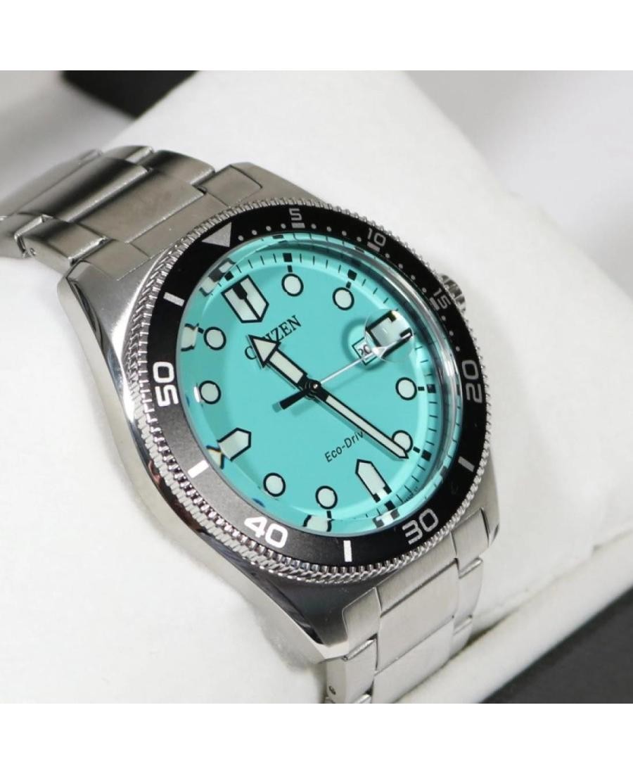 CITIZEN Men Analog Eco-Drive Casual Watch Classic Dress Blue Dial Waterproof Rou