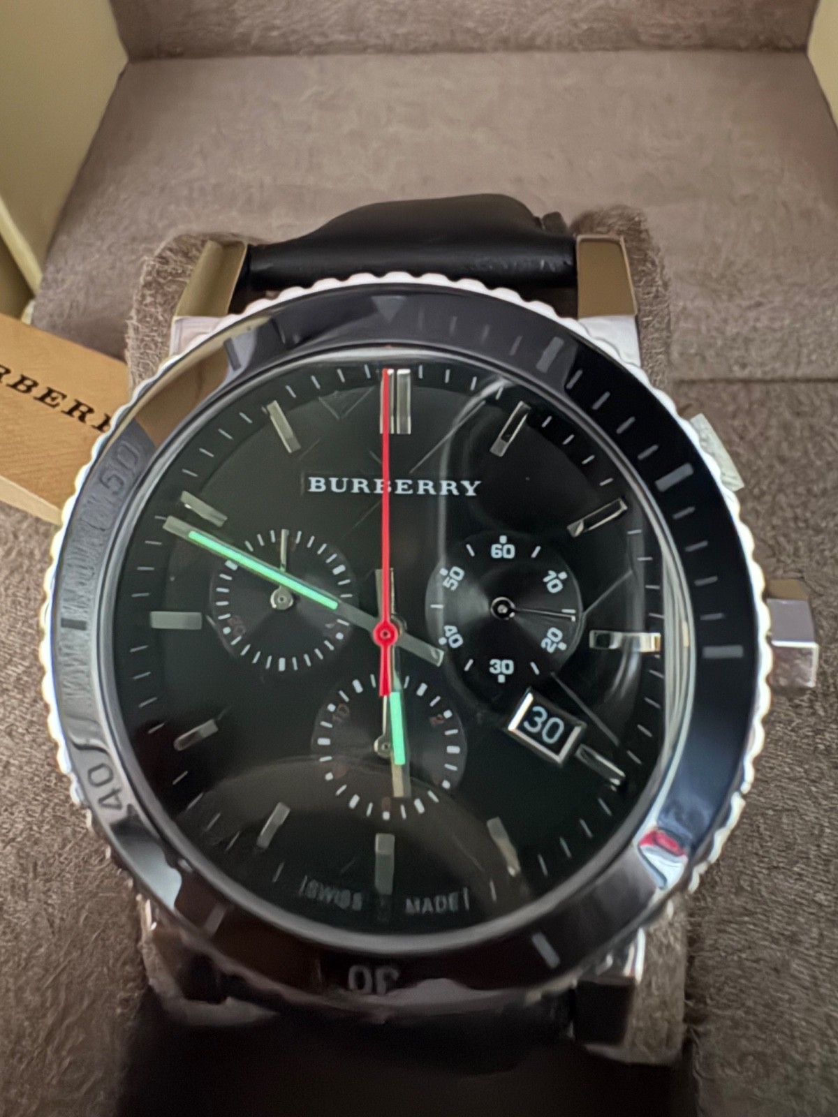 BURBERRY The City BU9382 Chronograph Black Dial Men’s Watch 42mm