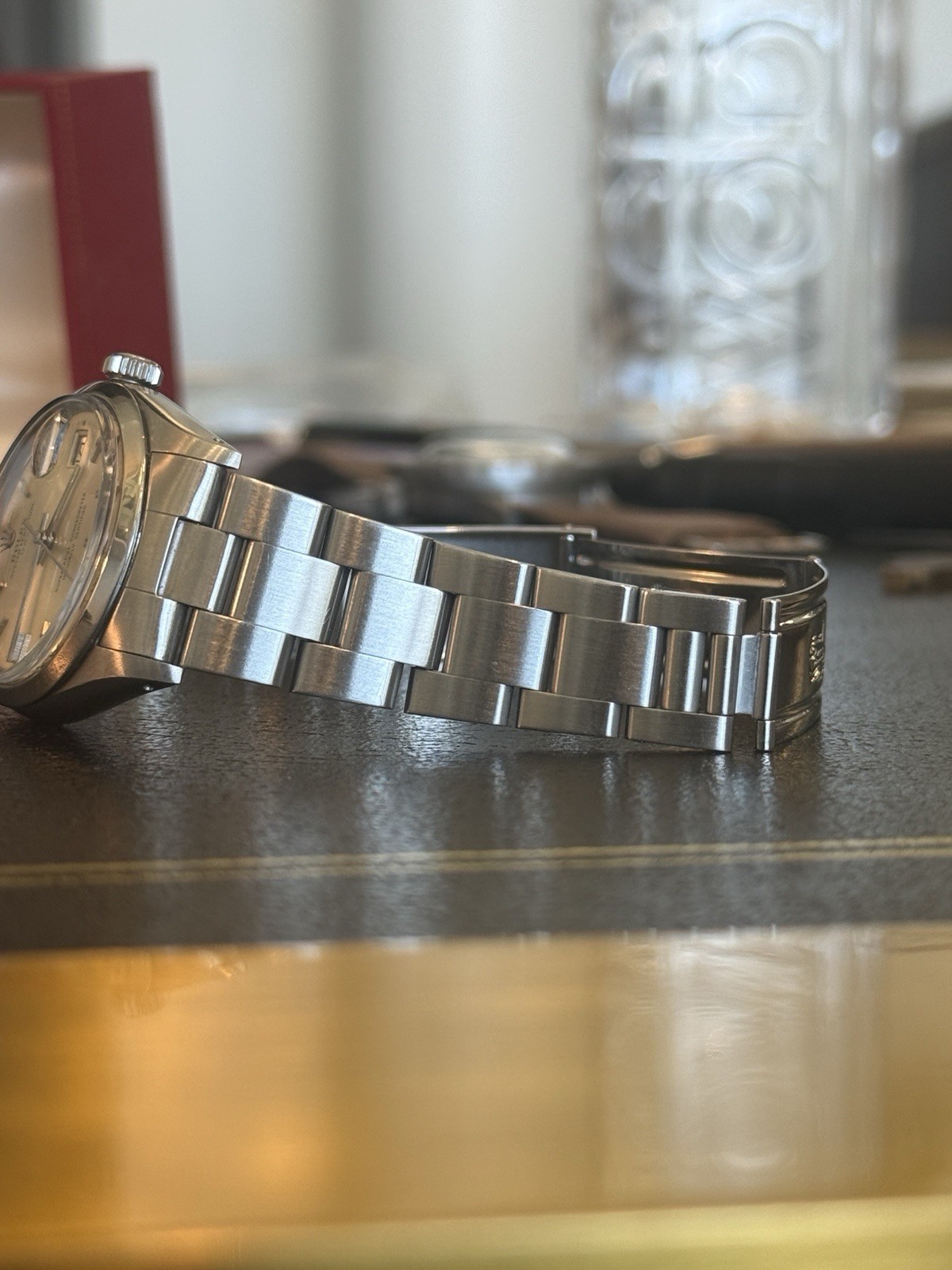 Rolex Oyster Perpetual Date 34mm Silver Sunburst Dial Auto Steel Bracelet