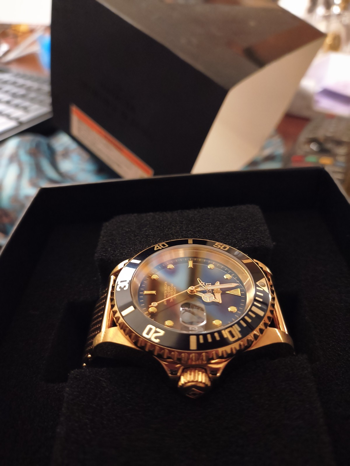 Invicta Automatic Diver Watch Mens Gold
