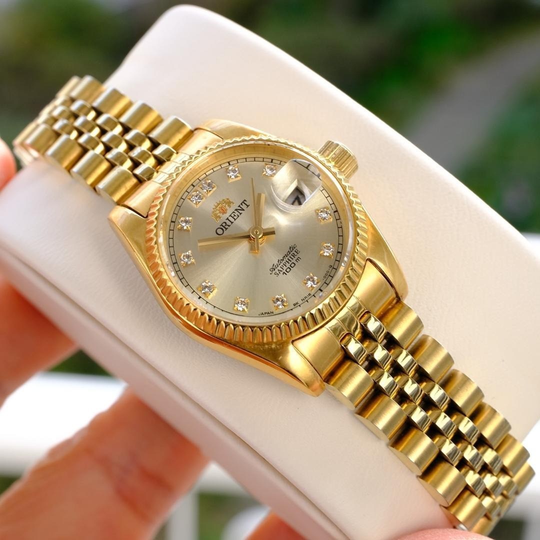 Exc+5 ORIENT President Day-Date Automatic Gold w/Box Working