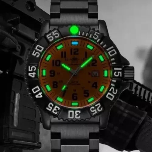 40MM ADDIESDIVE Military Quartz Watch Dive Men’s Nylon 50M Waterproof Luminous