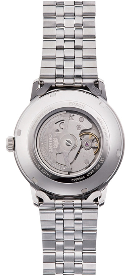 Orient Watch Automatic Watch Men’s An Elegant Black Watch with a Silver Strap