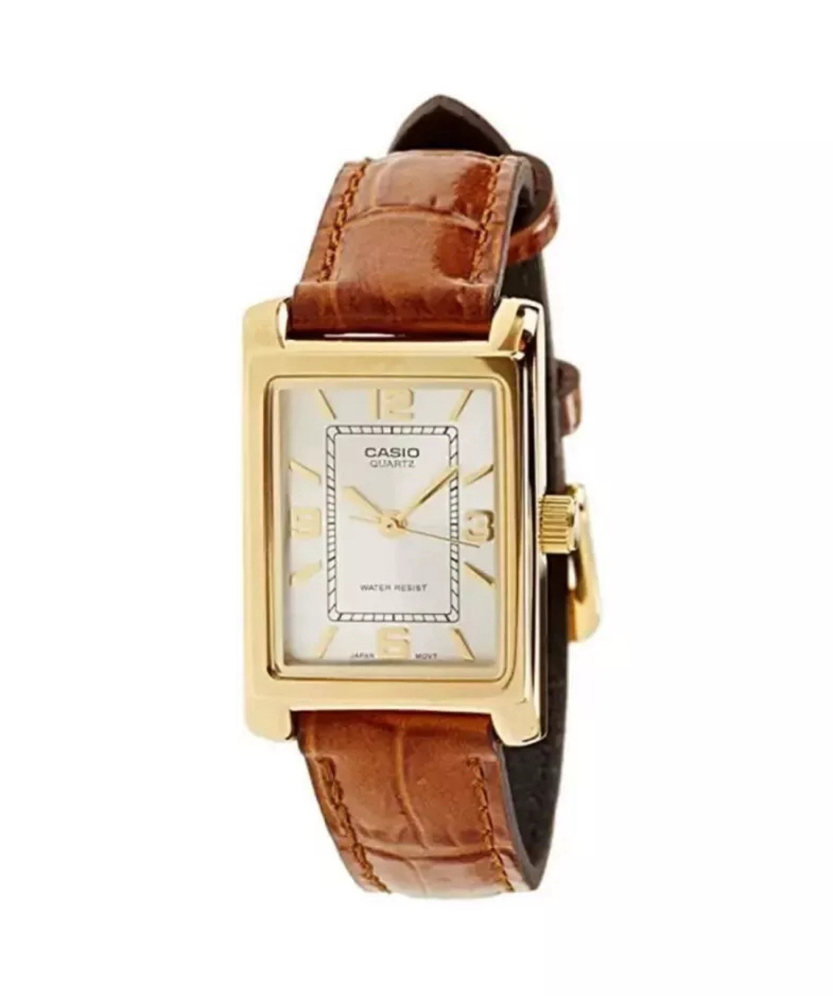 Casio LTP-1234GLL-7A Watch For Women Leather Band Vintage Gold Watches New