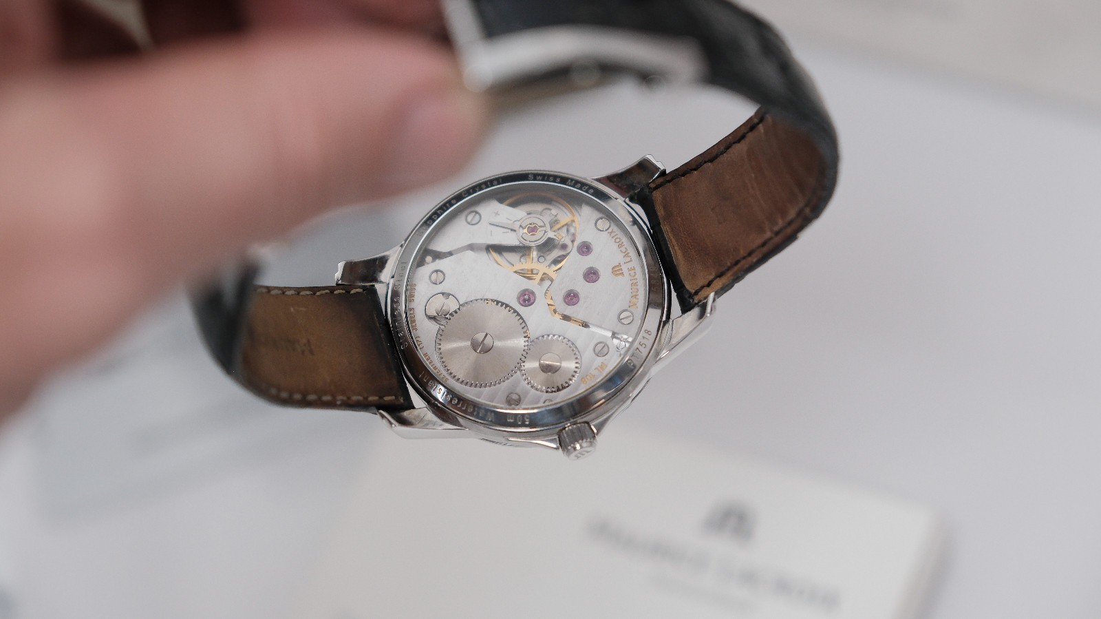 Maurice Lacroix Pontos Manual Wind Men’s Watch Steel PT7518 WITH BOX PAPERS NICE