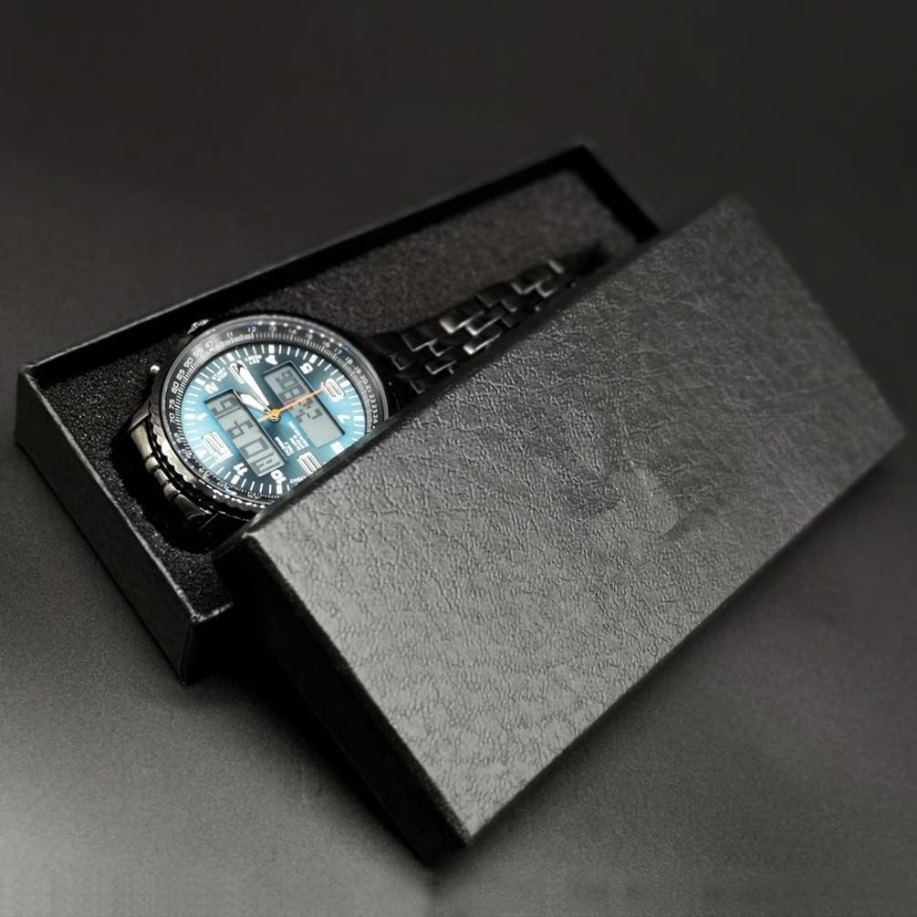 Reloj Digital y Analógico de Lujo para Hombres, de Acero Inoxidable,para Deport