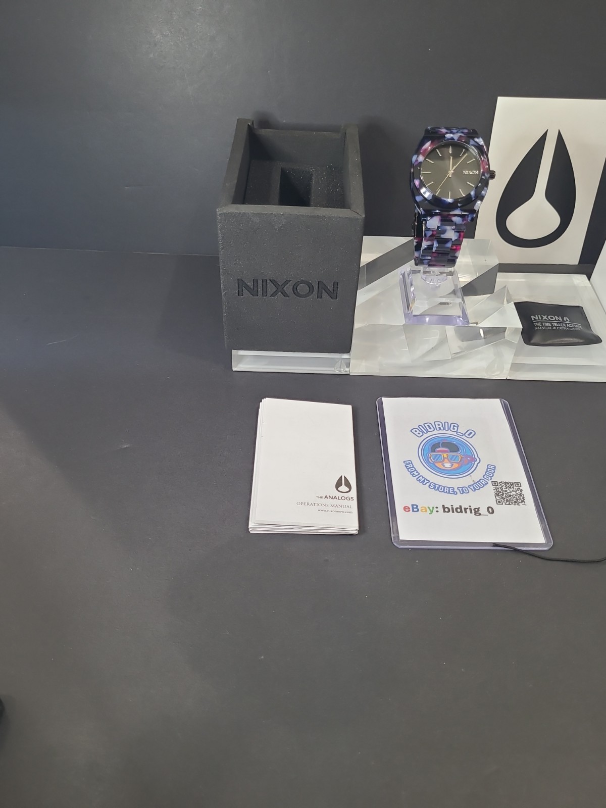 Nixon Medium Time Teller Acetate Black/Multicolor Watch A327-2336
