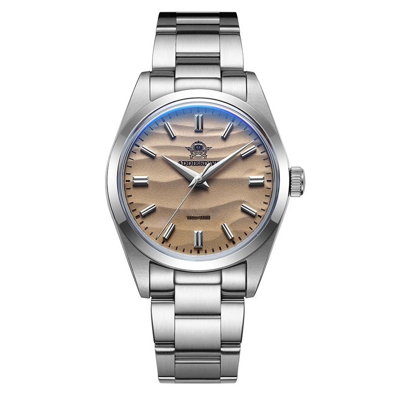 36MM Addiesdive Quartz Sand Dial Diver 320M Waterproof Men’s Watch Steel NEW