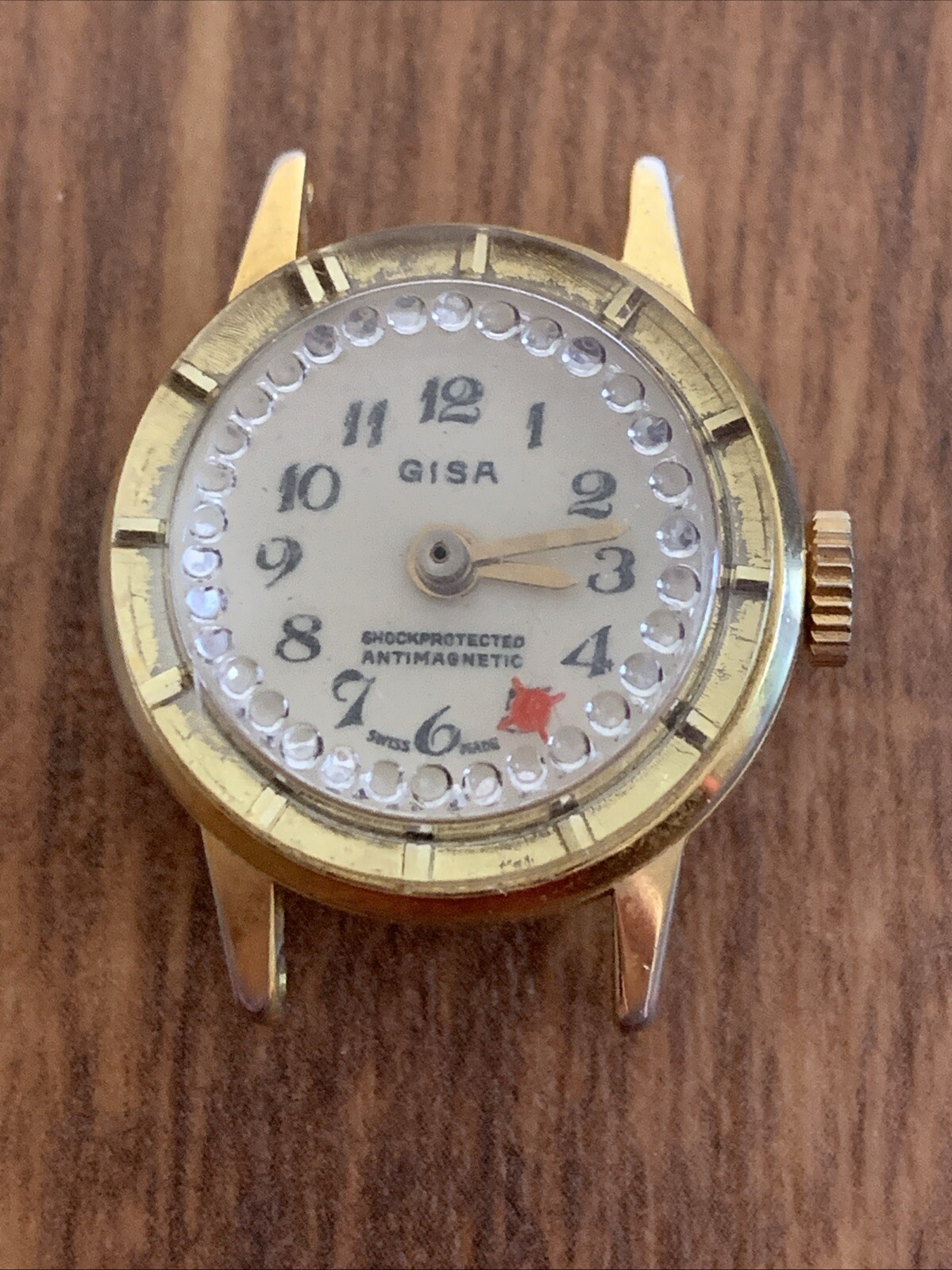 Vintage Gisa Manual Wind Watch Over Wound Needs Repaired 1 Jewel