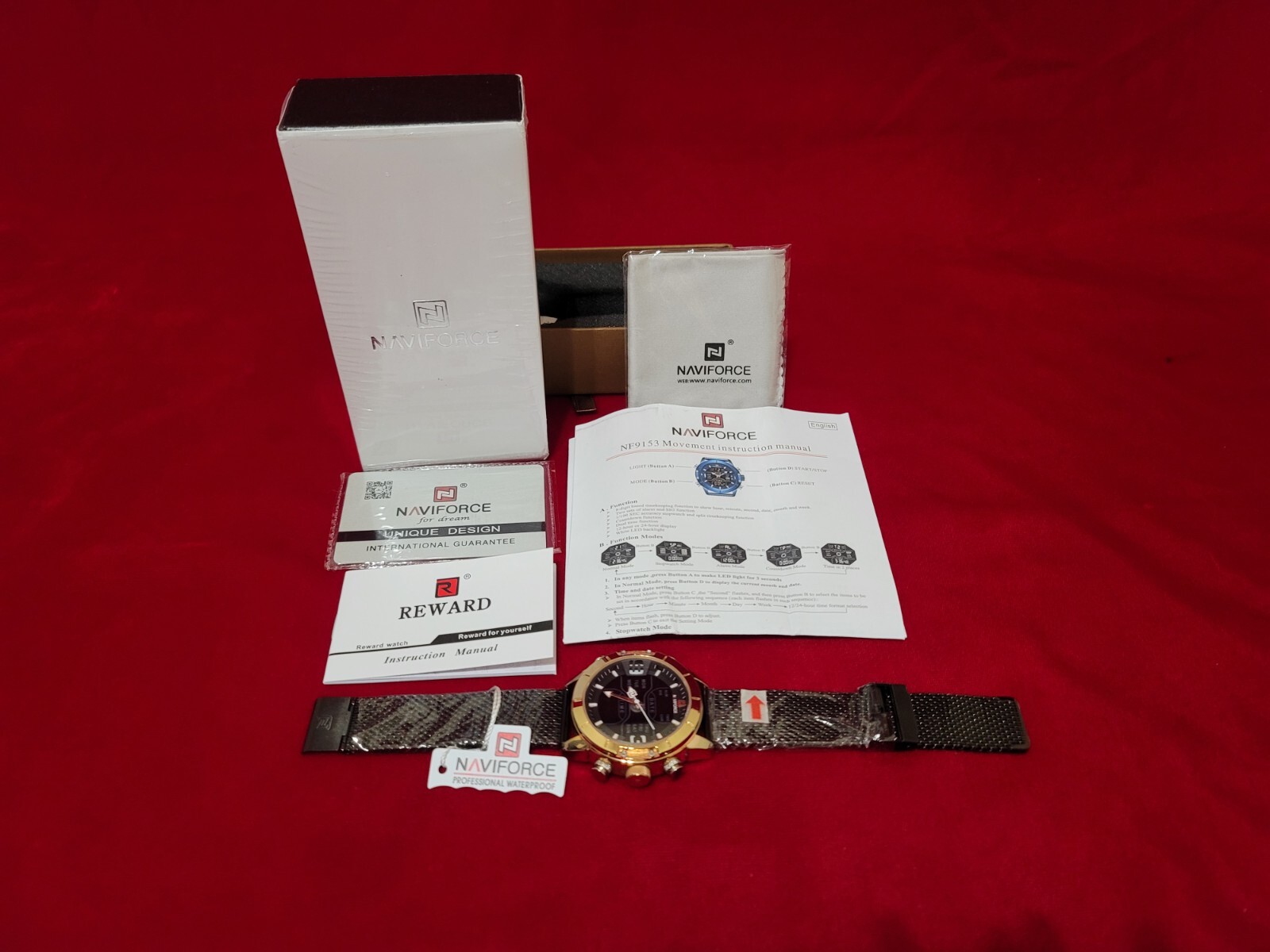 NAVIFORCE Digital/ Watch Men’s Watches Stainless Steel NF-9153M