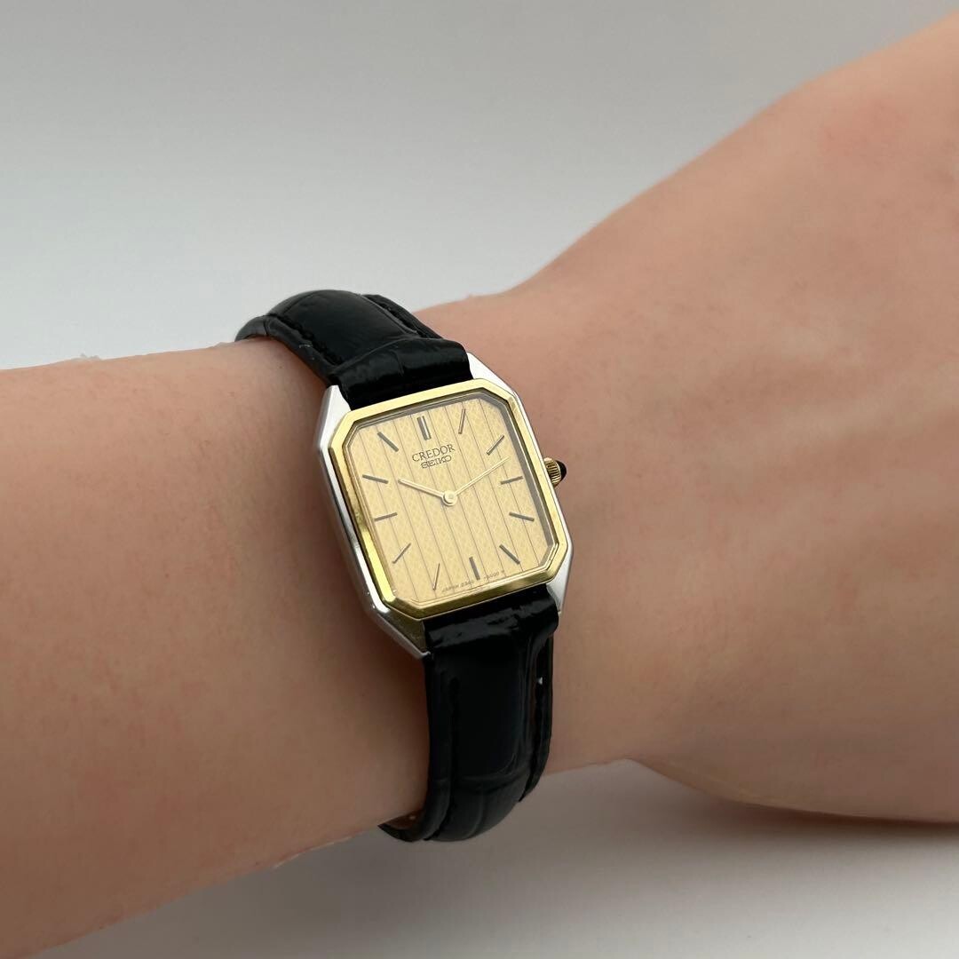 Seiko Credor 2340-5000 Vintage Gold Dial Quartz Ladies Watch Japan 1989 21mm