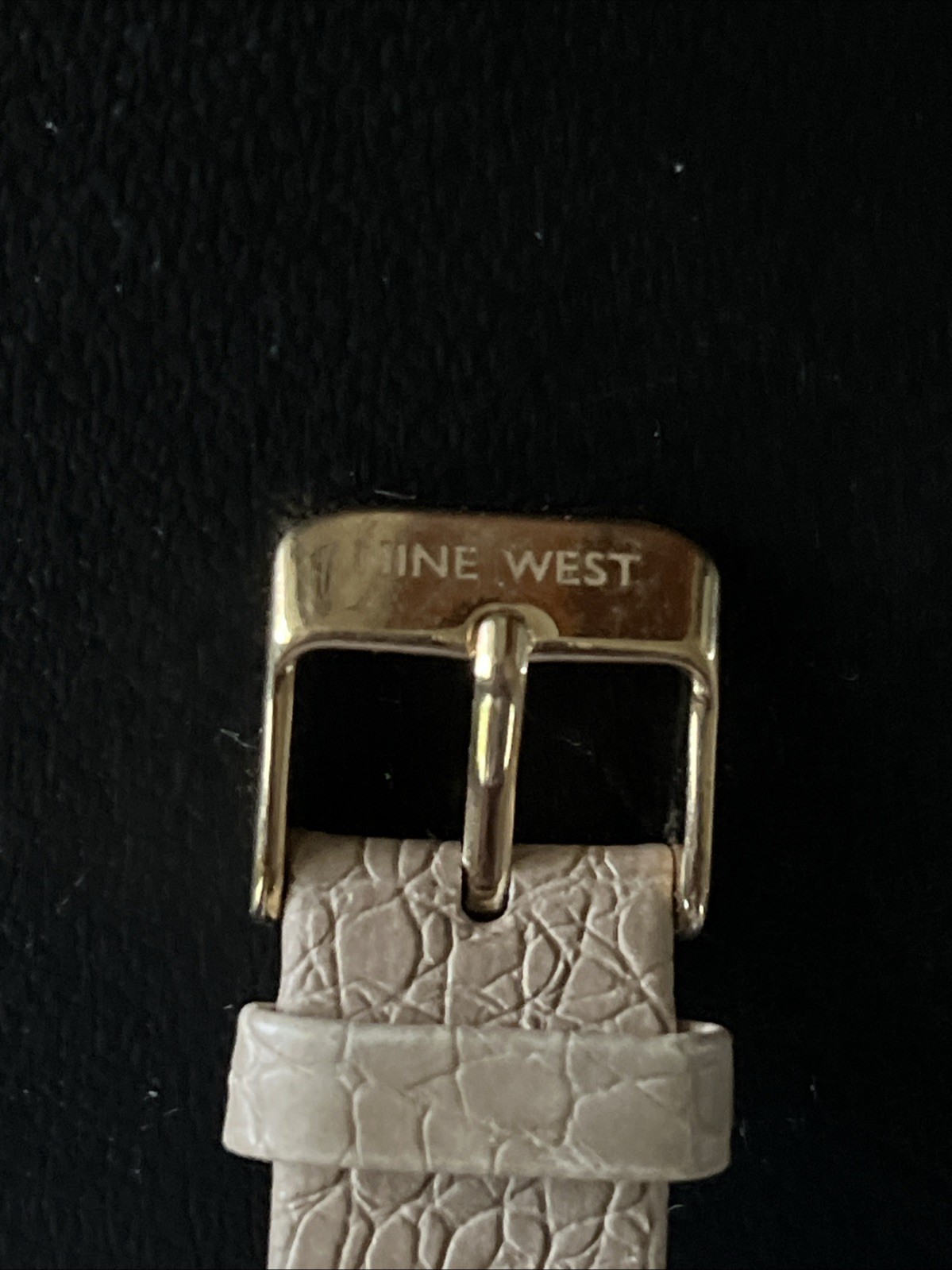 Nine West Women’s Gold-Tone And Tan Leather Strap Adjustable Wristwatch NW/1046