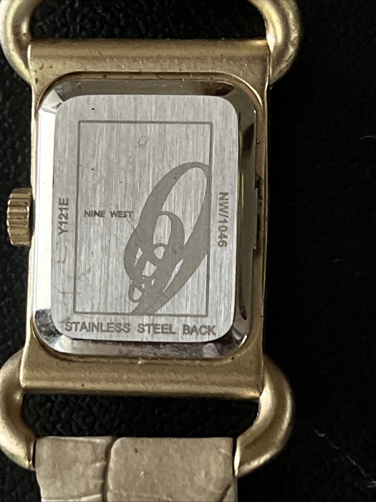 Nine West Women’s Gold-Tone And Tan Leather Strap Adjustable Wristwatch NW/1046