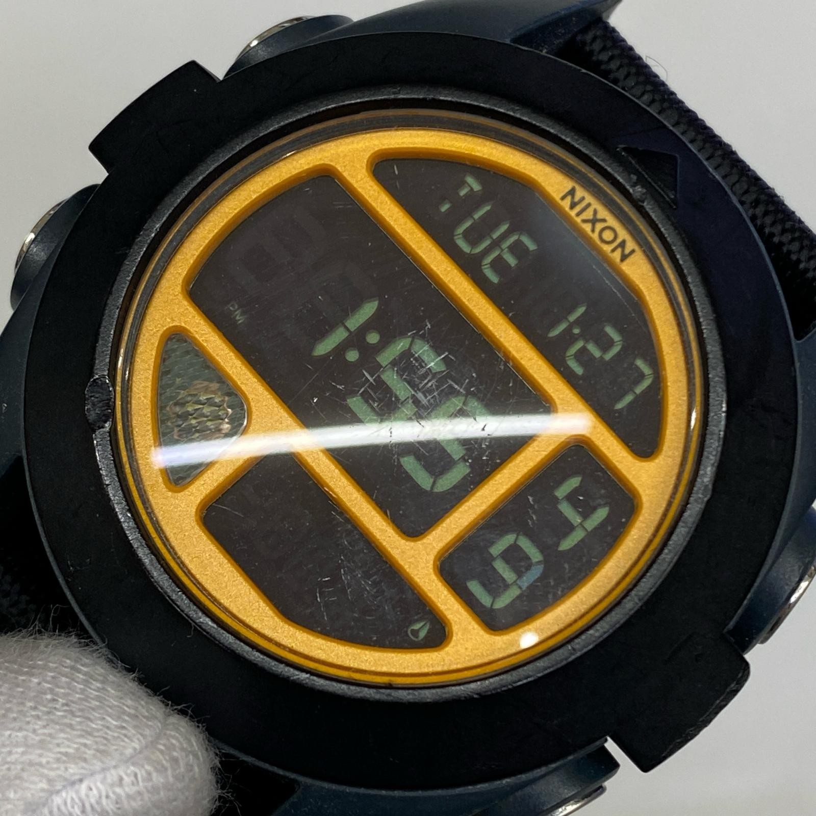 [A2R] Used NIXON Wristwatch Black Kakogawa [w9t]