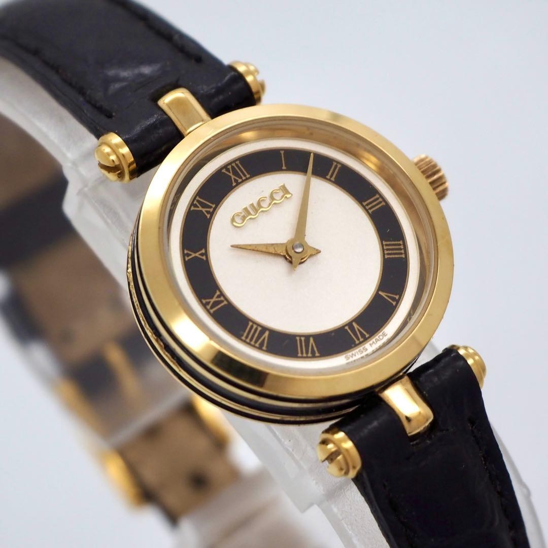 Gucci Women’s Sideline Quartz Watch Black Roman Index Japan 0714637