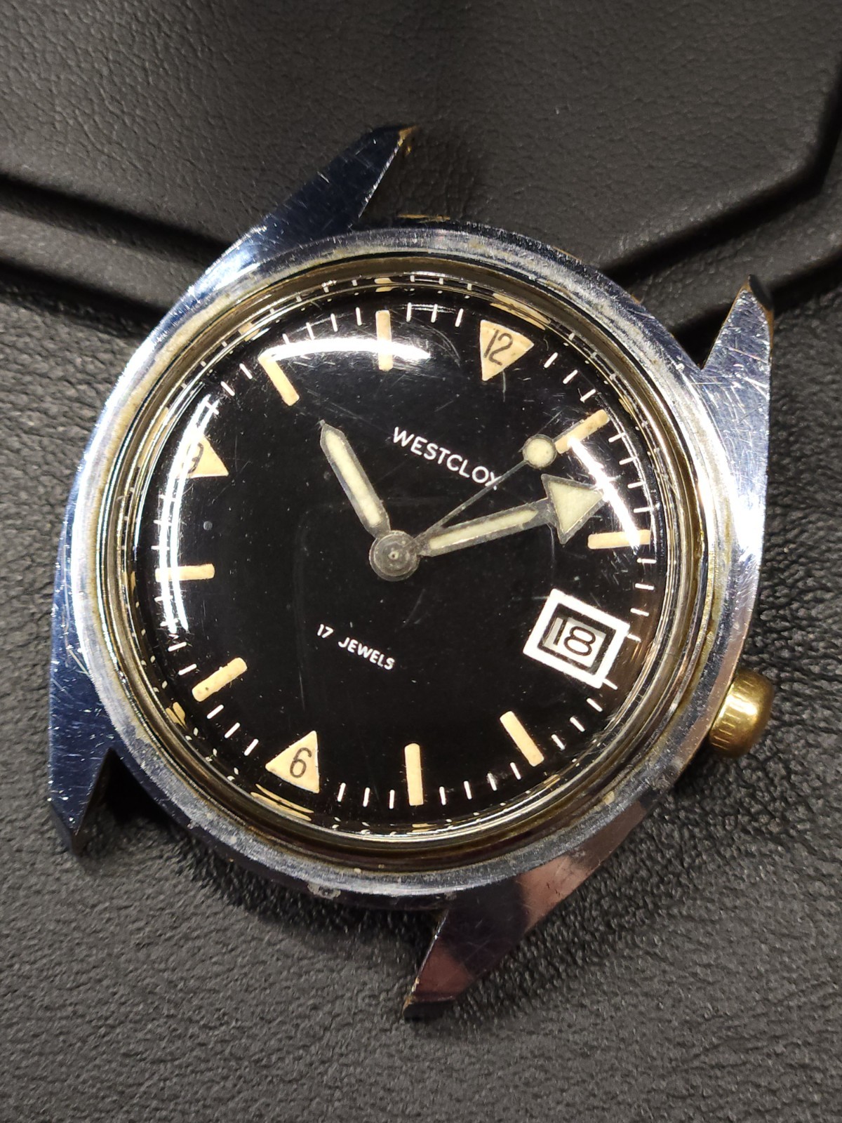 Vintage Westclox Skin Diver 330ft 17 Jewel Mechanical Diver Watch AS-IS Project