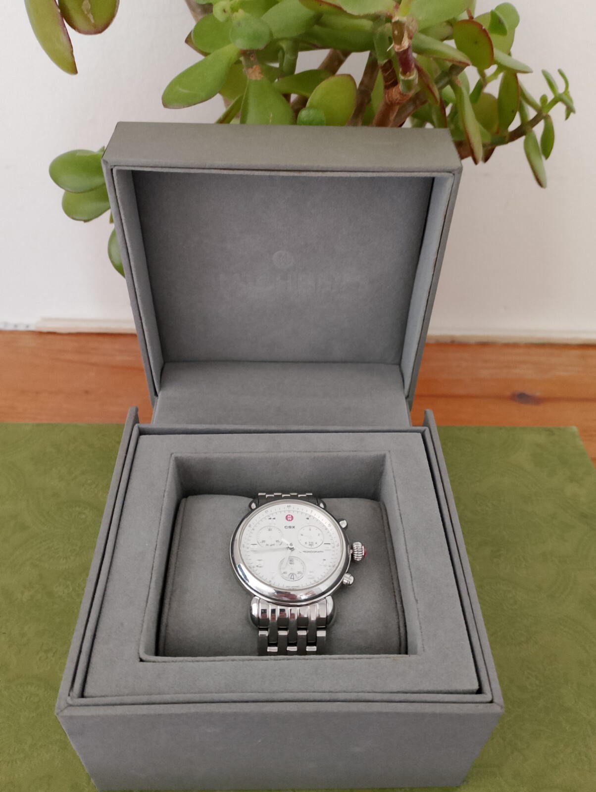 MICHELE CSX,CX39 CHRONOGRAPH Stain Still BAND WATCH for women MW03D00A0025