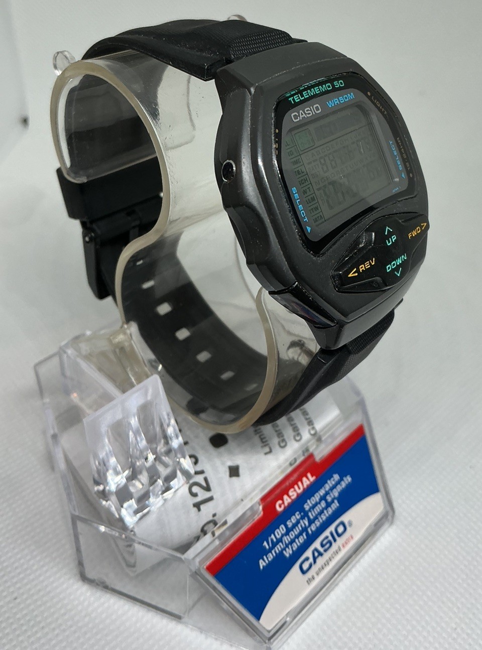 Vintage Casio DBF-50W Telememo 50 Men’s Digital Sports Watch JDM 1990s