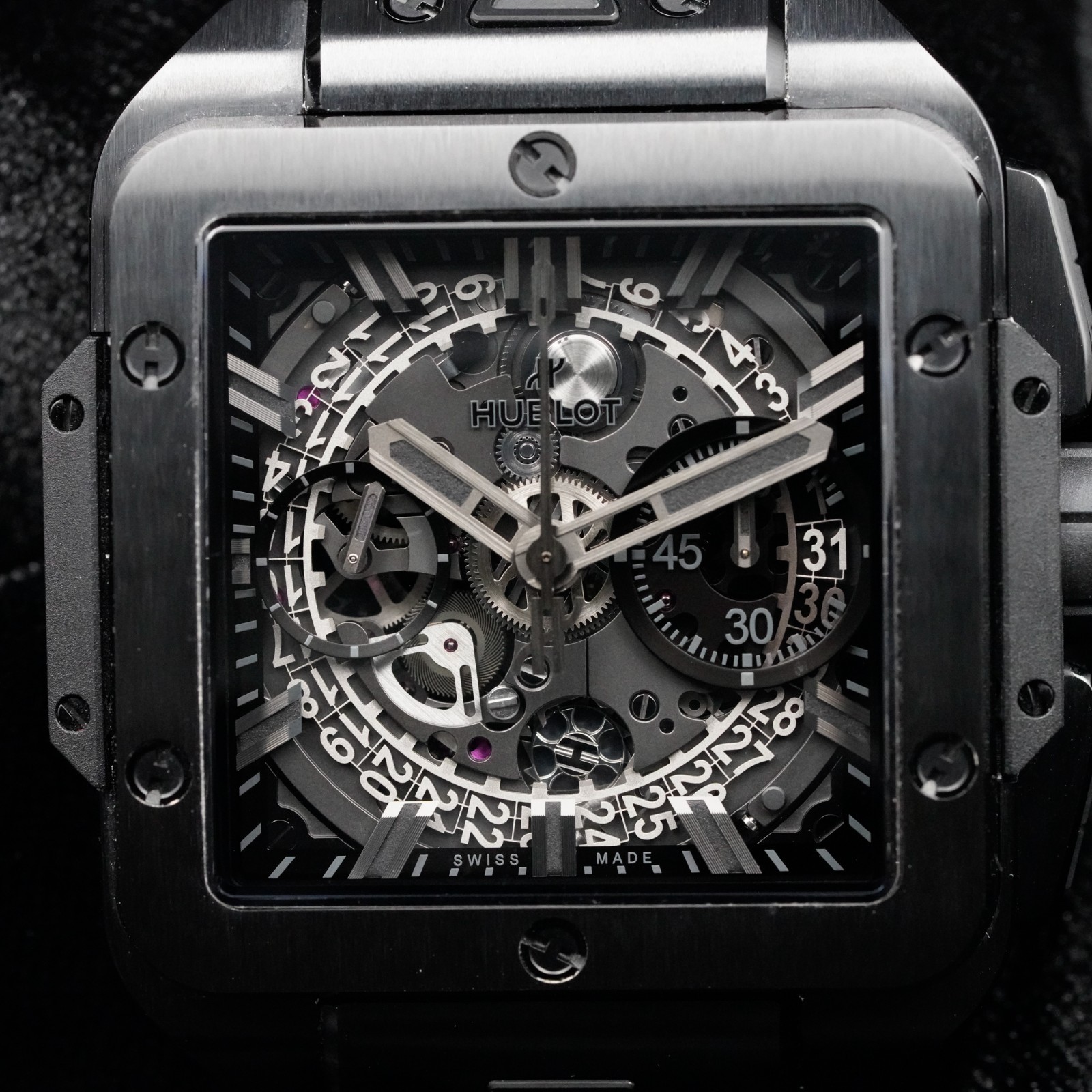 2023 Hublot Square Bang Unico “All Black” – Limited Edition Full Set #250/250