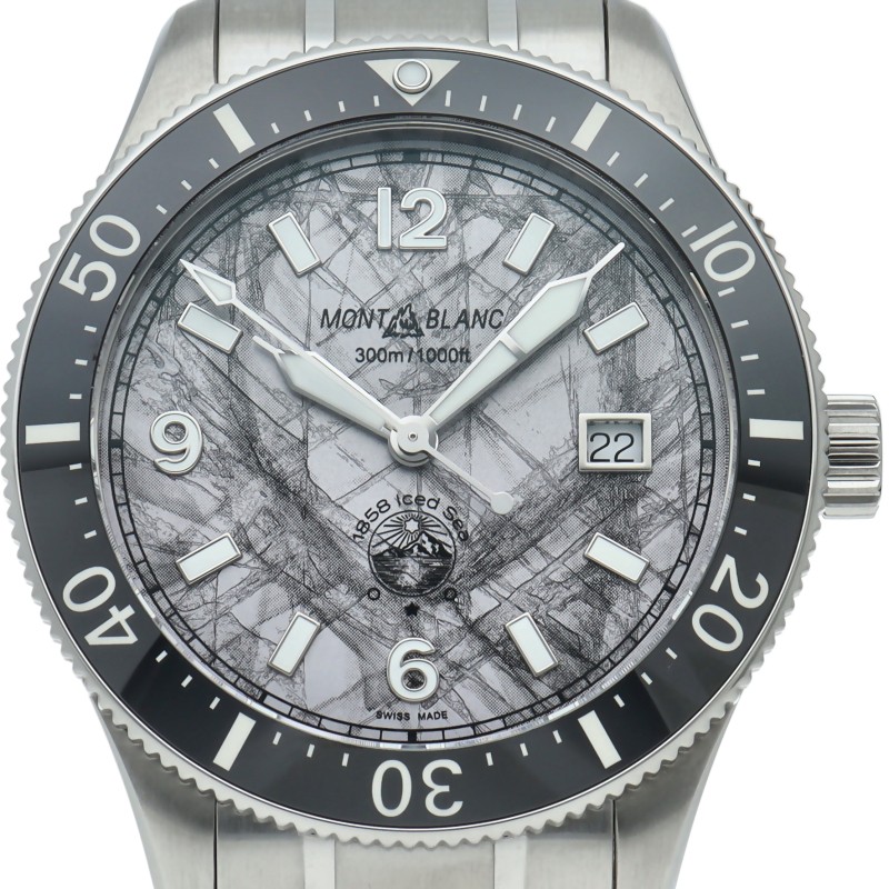 Montblanc 1858 Iced Sea Automatic Date MB130793 Stainless Steel 41mm #LPW1471