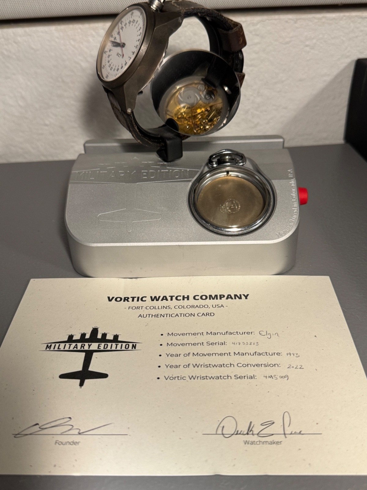 Vortic Watch Elgin GCT 1of15conversion pocketwatch