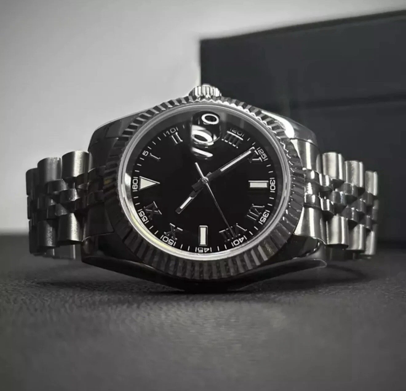 Custom Night Black 39mm DJ Style Mod Watch w/ NH35 Automatic