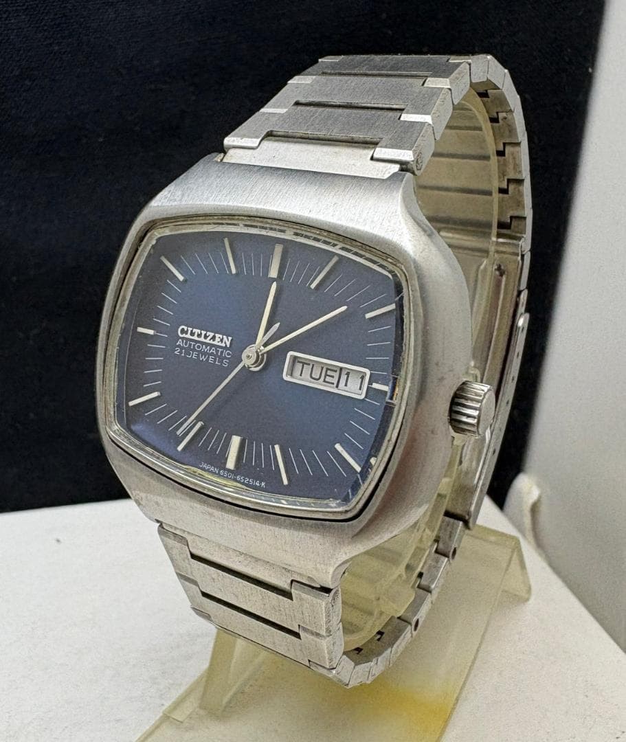 Citizen Square TV Gold Dial 37mm 18cm Running Operation Confirmed Serviced
