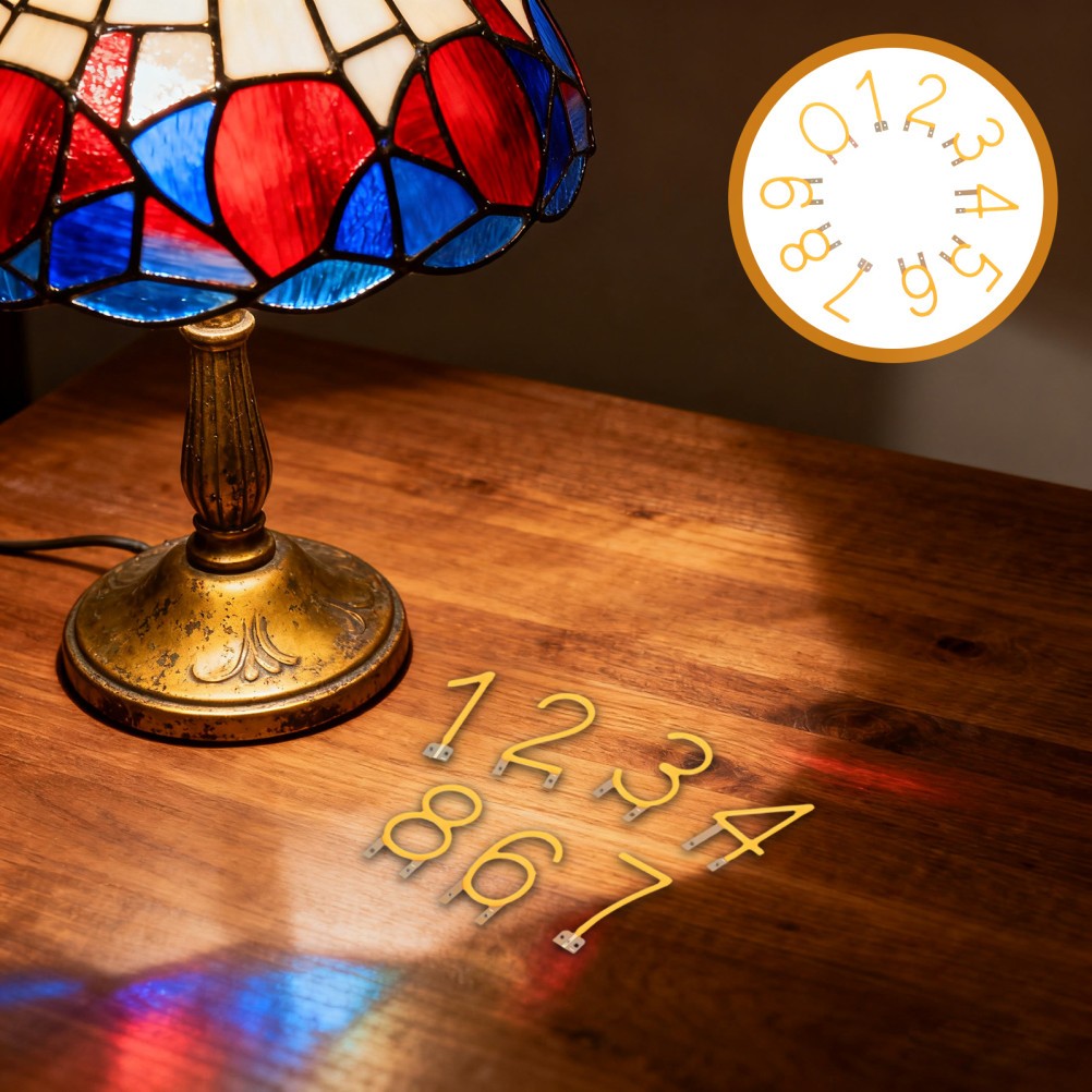 10Pcs Numeric LED Filament Lights Yellow for Home Light Up Number Letter Signage