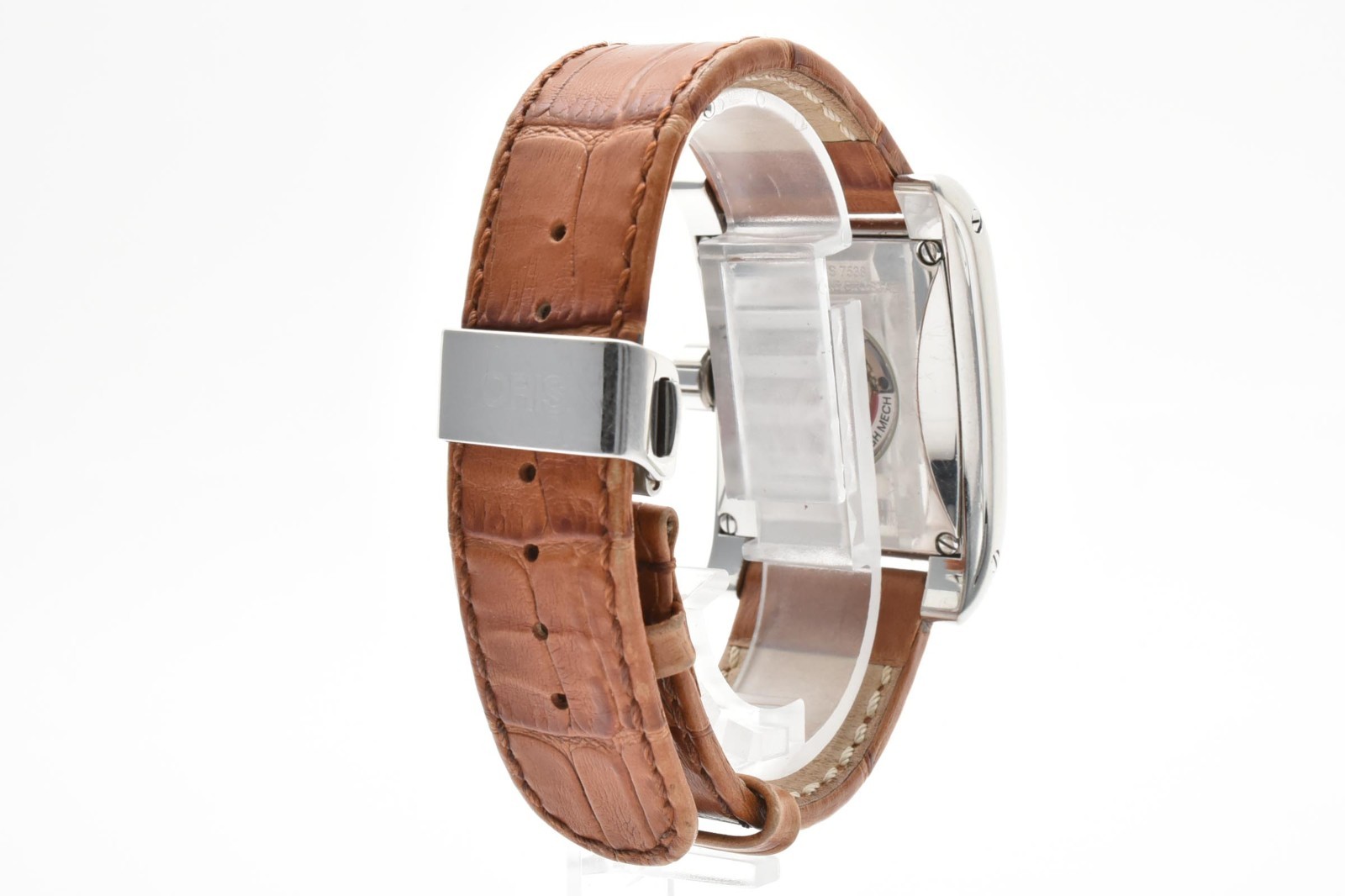 [Near MINT] ORIS Miles 7538 Rectangular Day/Date White Dial At Men’s Watch