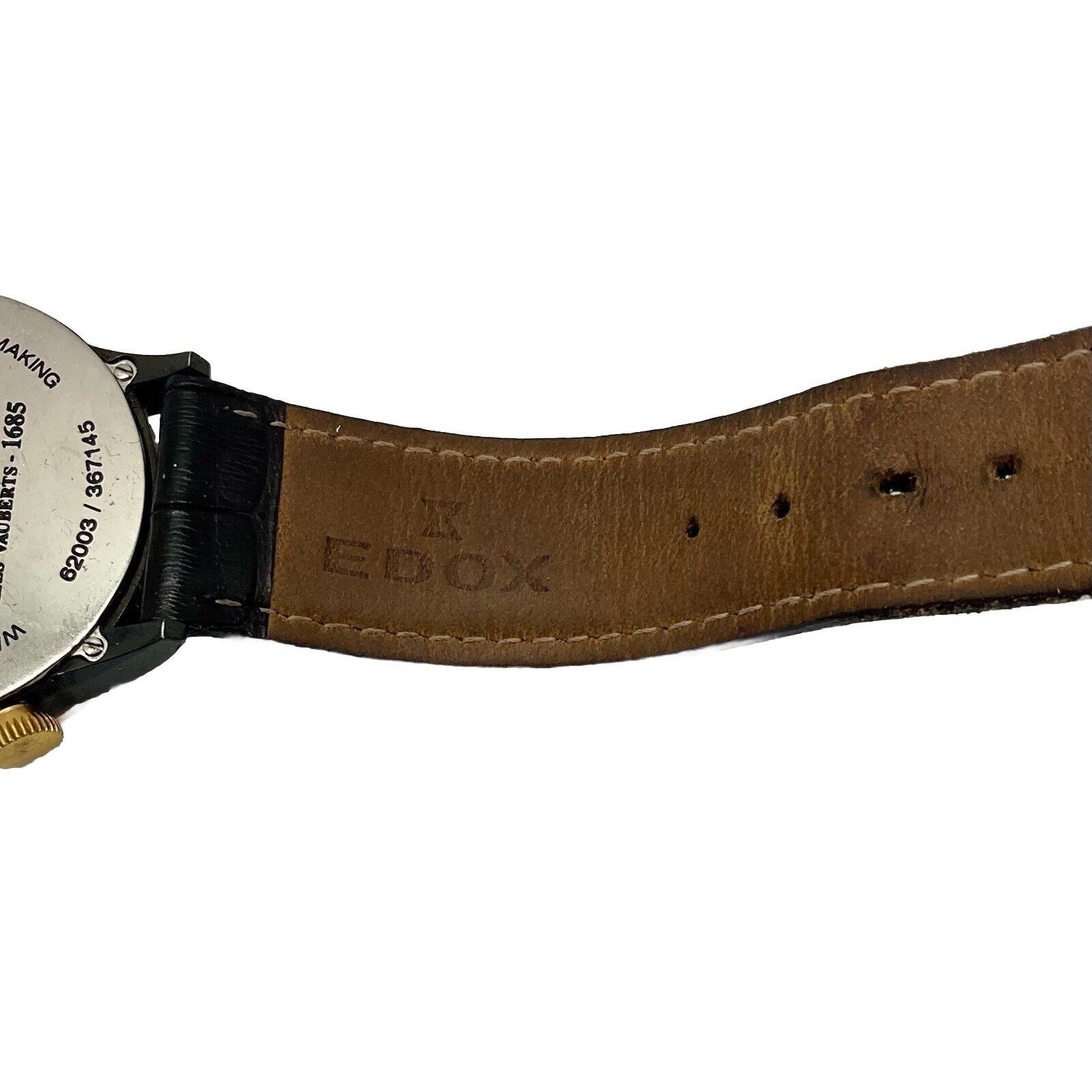 Edox Men’s Watch Les Vauberts Big Date GMT Rose Gold PVD No. 62003