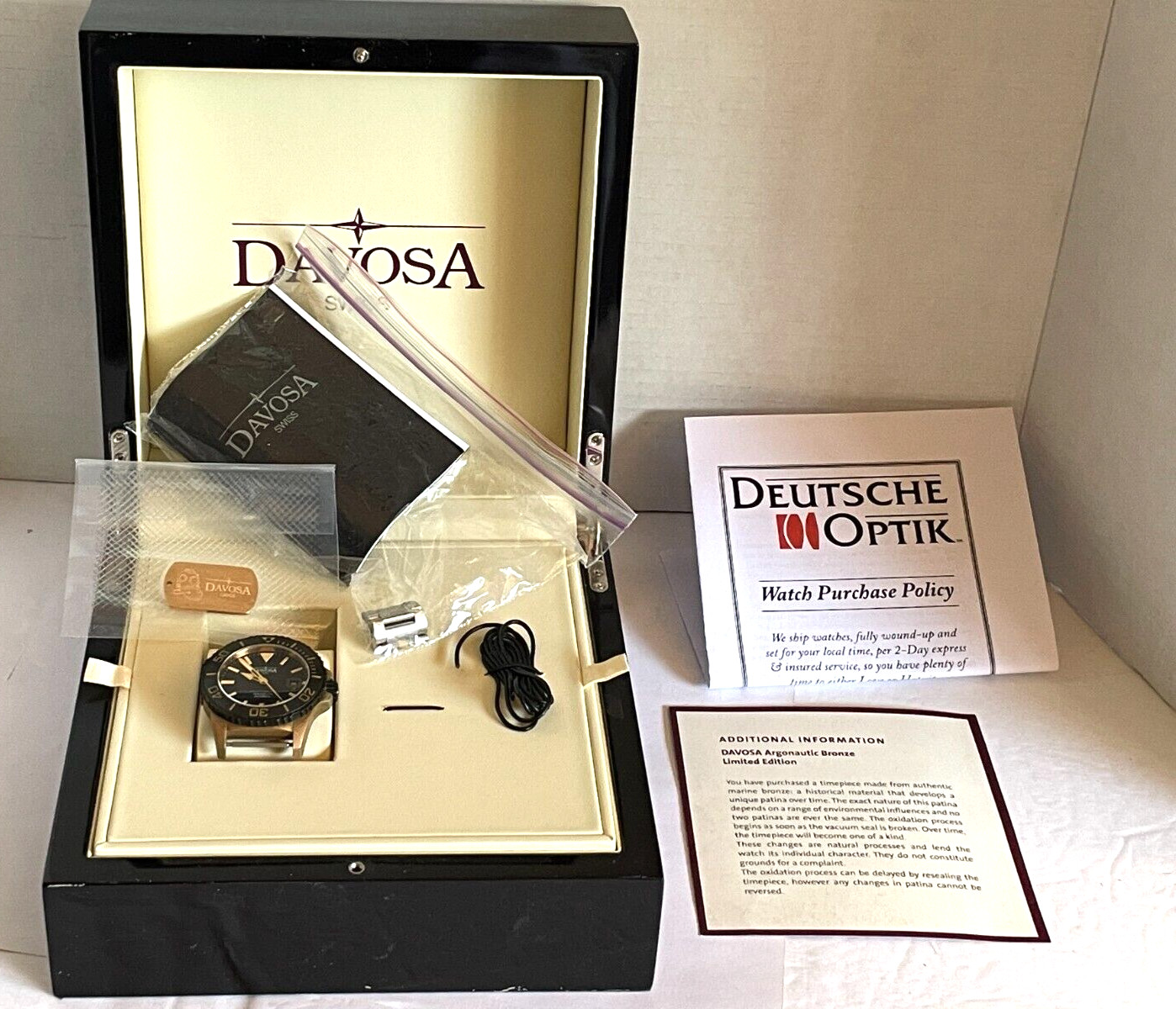 DAVOSA Argonautic Bronze Limited Edition 42mm Automatic 1000ft /30 ATM ~3.70-OZ