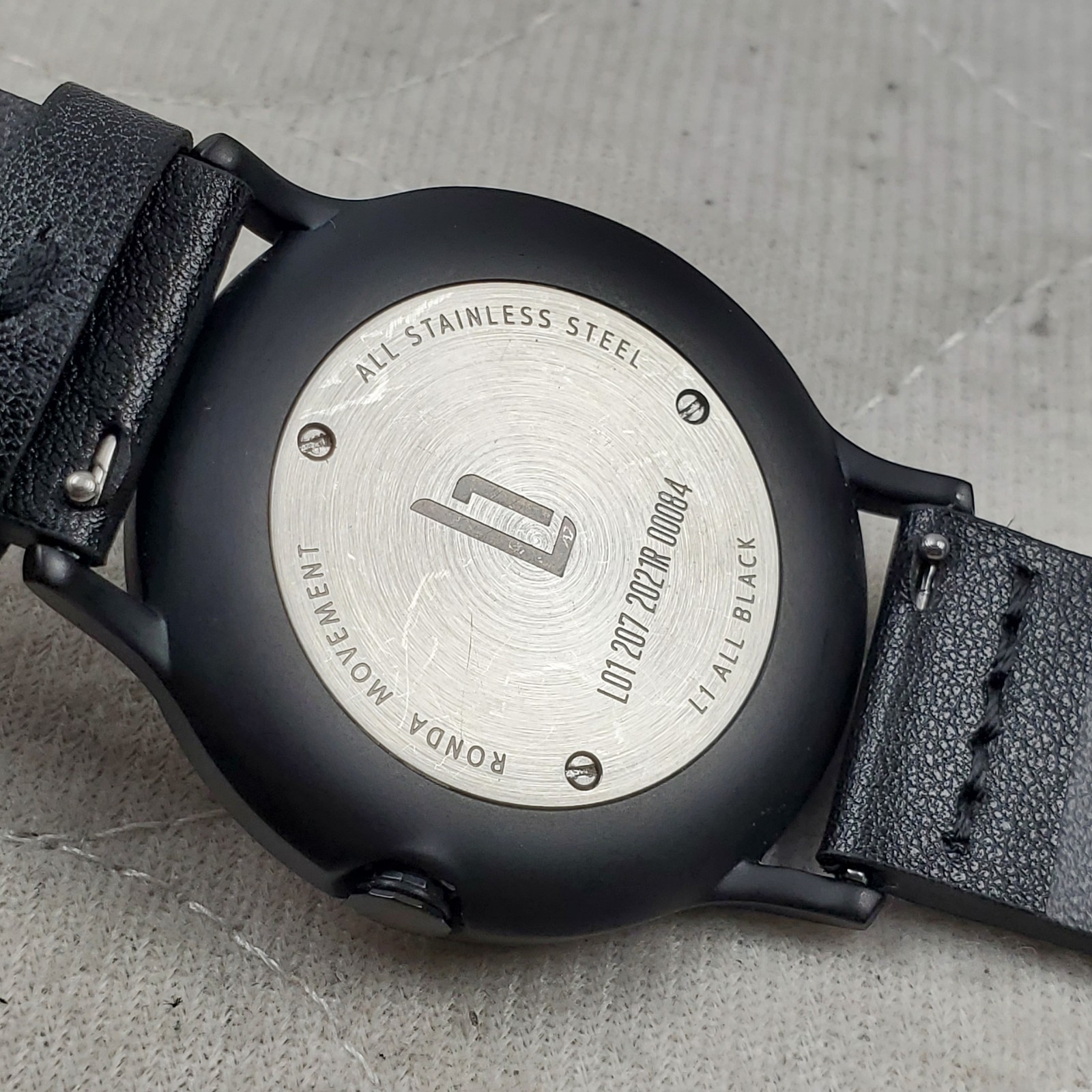 LILIENTHAL BERLIN L1 ALL BLACK MADE IN GERMANY CLASSIC 38MM MEN’S WATCH