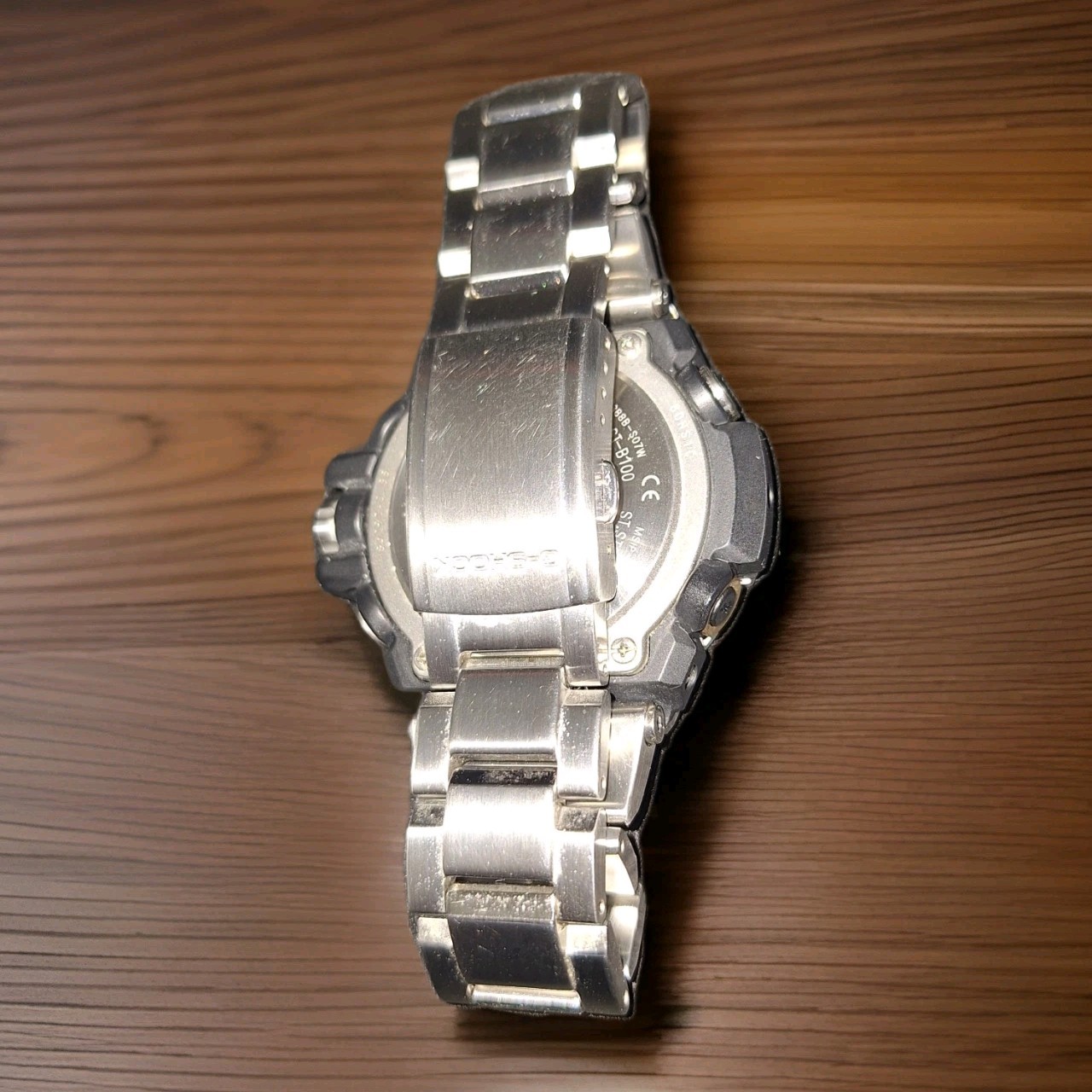 CASIO G-SHOCK GST-B100 G-STEEL Gold Black Solar Watch USED