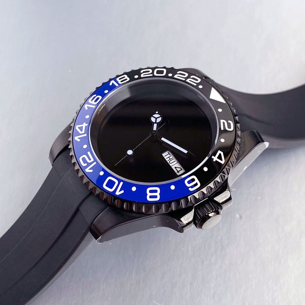 Sterile NH36A Diver Automatic Men Watch 40mm Black PVD 200m Waterproof Sapphire