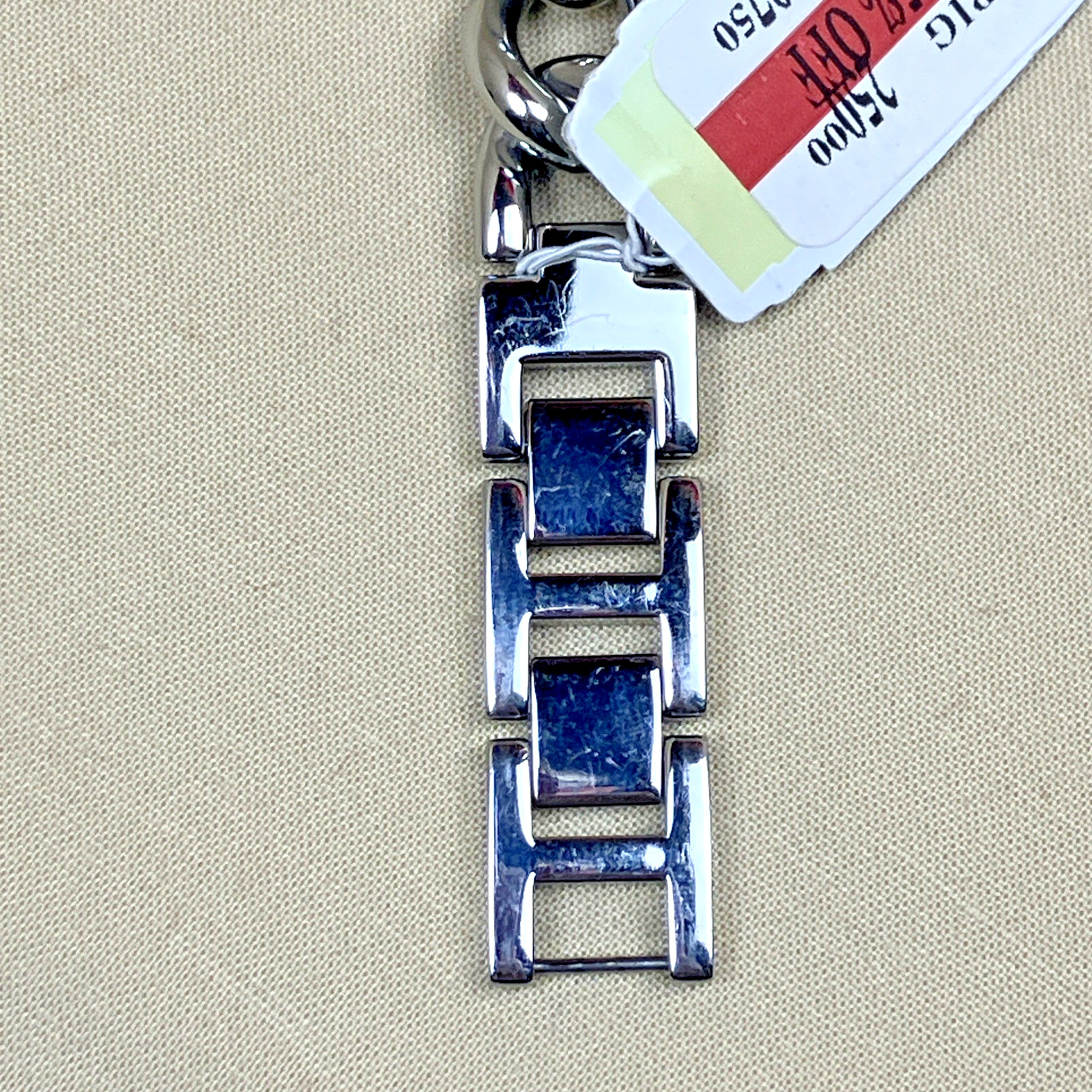 Michael Kors MK Chain Lock White Dial Ladies Watch MK4718 AS IS NEEDS BATT $250