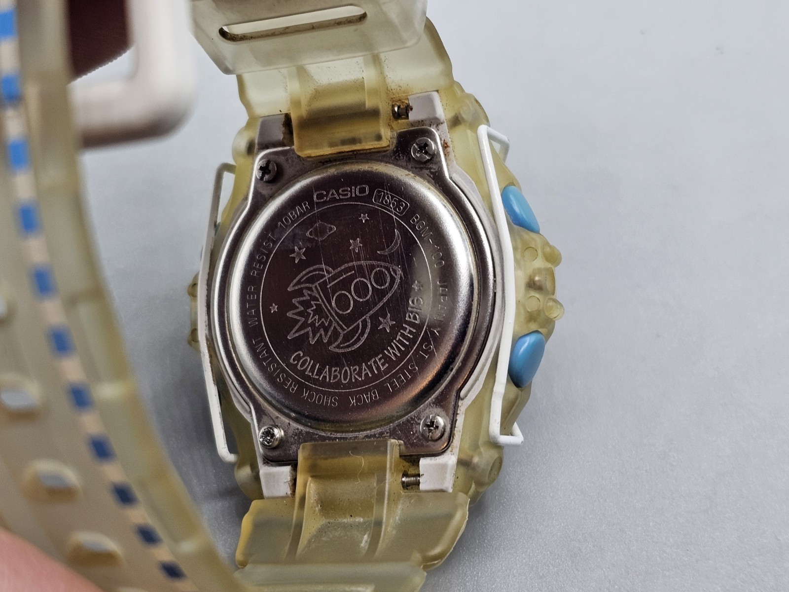Vintage Casio Baby-G BGM-100 G’Mix Ladies 41mm Yellow & White Jelly Watch