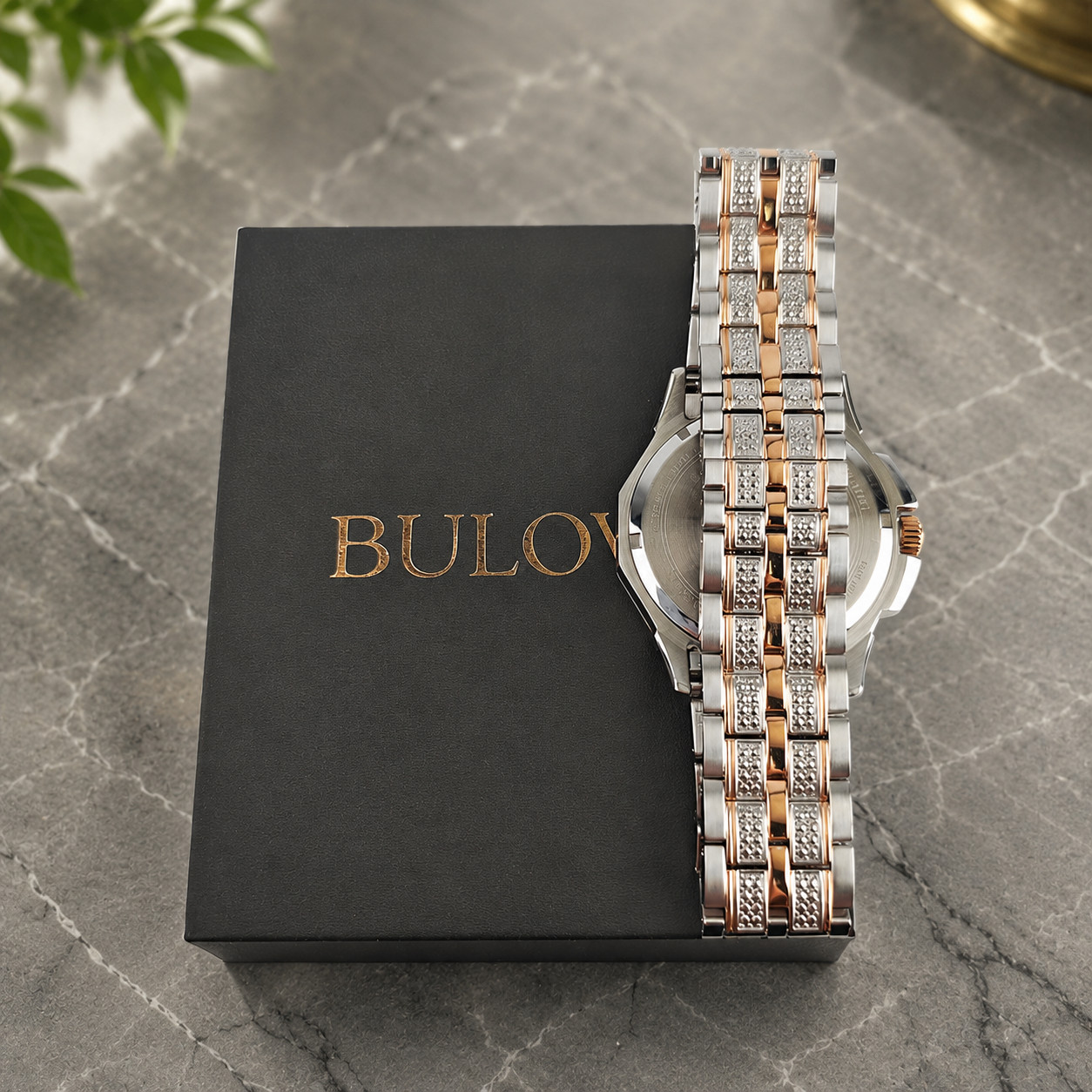 Bulova Crystal Octava 98C133 Men’s Gold Silver Two-Tone Quartz Watch 41.5mm