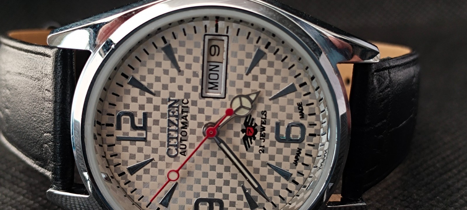 Vintage Automatic Citizen Japan Made White Dial Day/ Date Men’s Wrist Watch