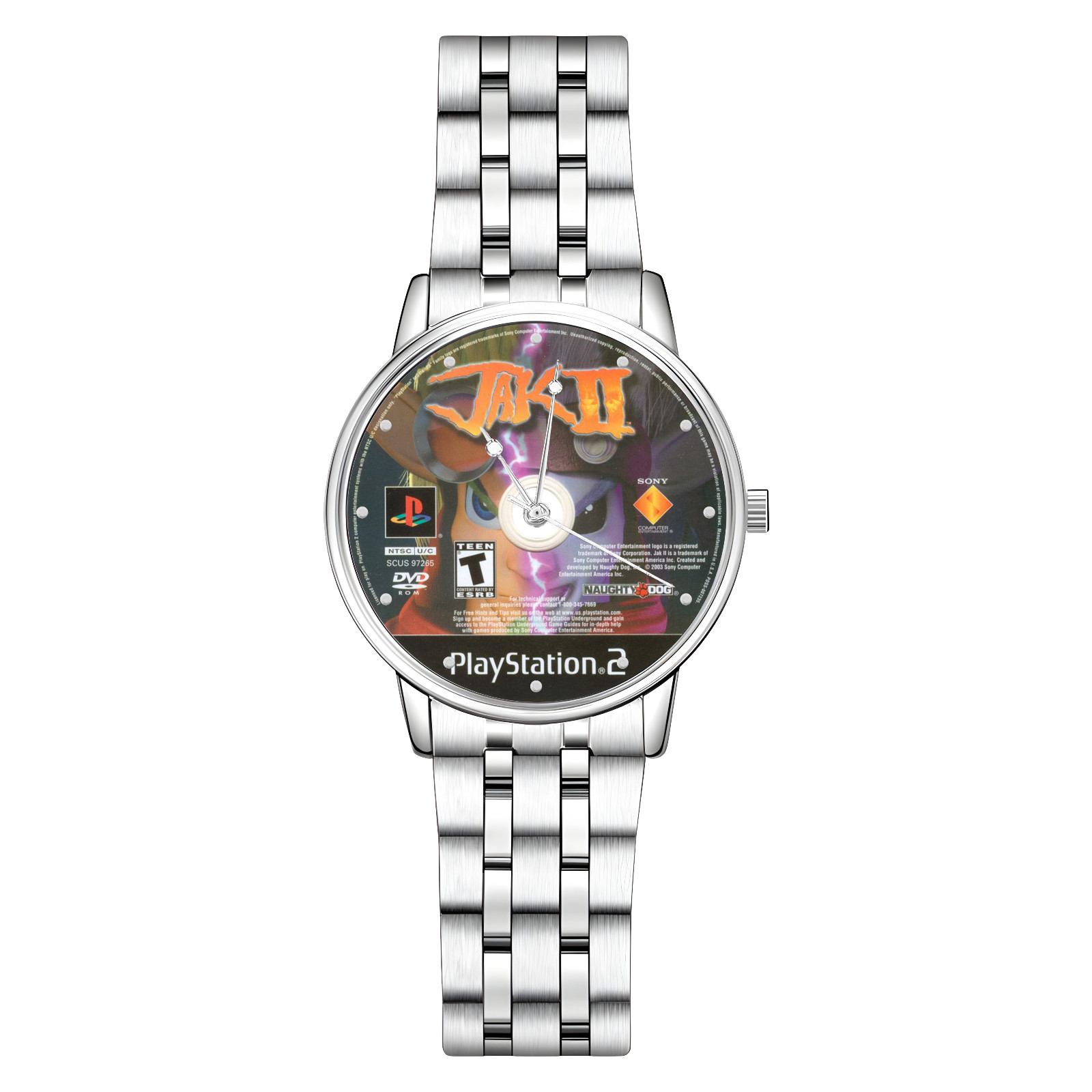 Jak 2 Game Disc Engraved Wrist Watch