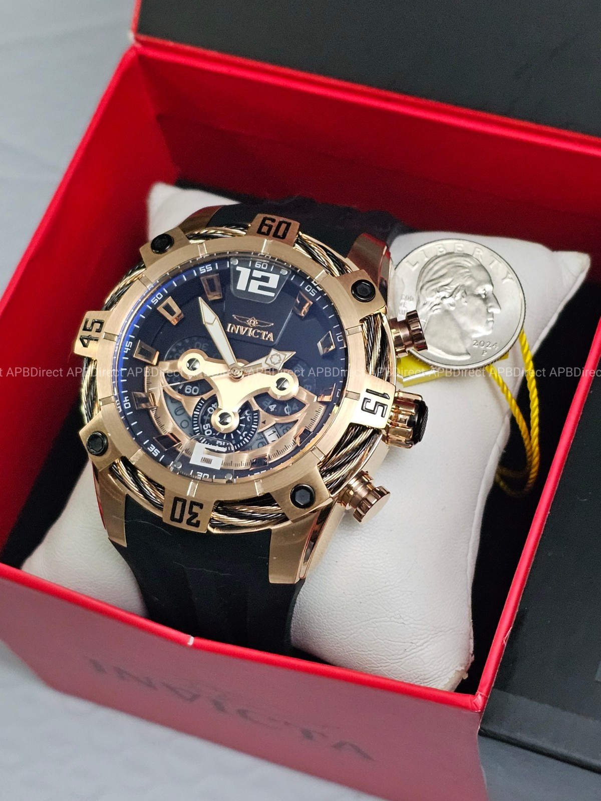 Invicta – BOLT EXCLUSIVE – 51mm SPINNING DIALS Chronograph – Quartz mens watch