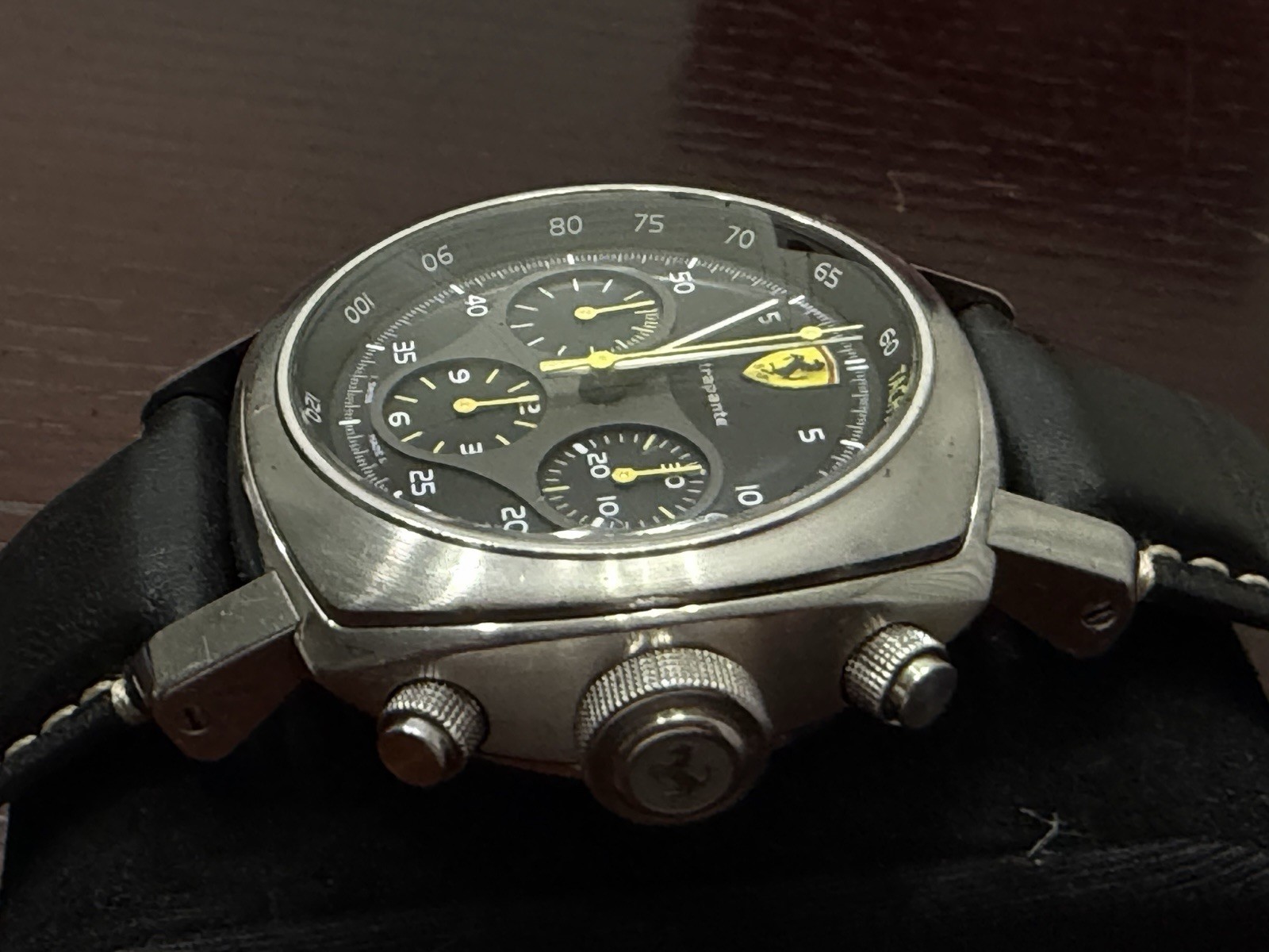 Panerai Ferrari Scuderia Rattrapante Steel Auto Mens 45mm Chrono Watch FER00010