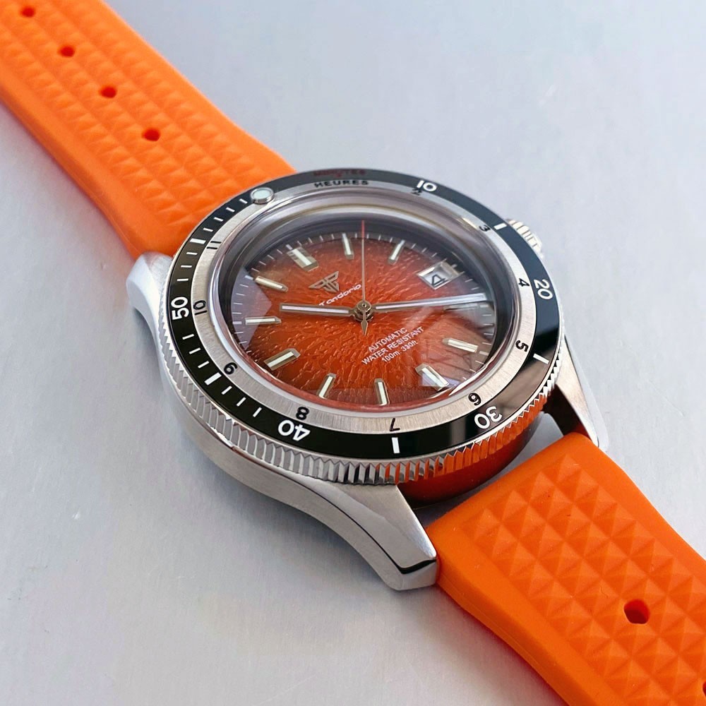 20ATM Tandorio New 40mm Domed Sapphire Automatic Date NH35 PT5000 Men Watch Lume