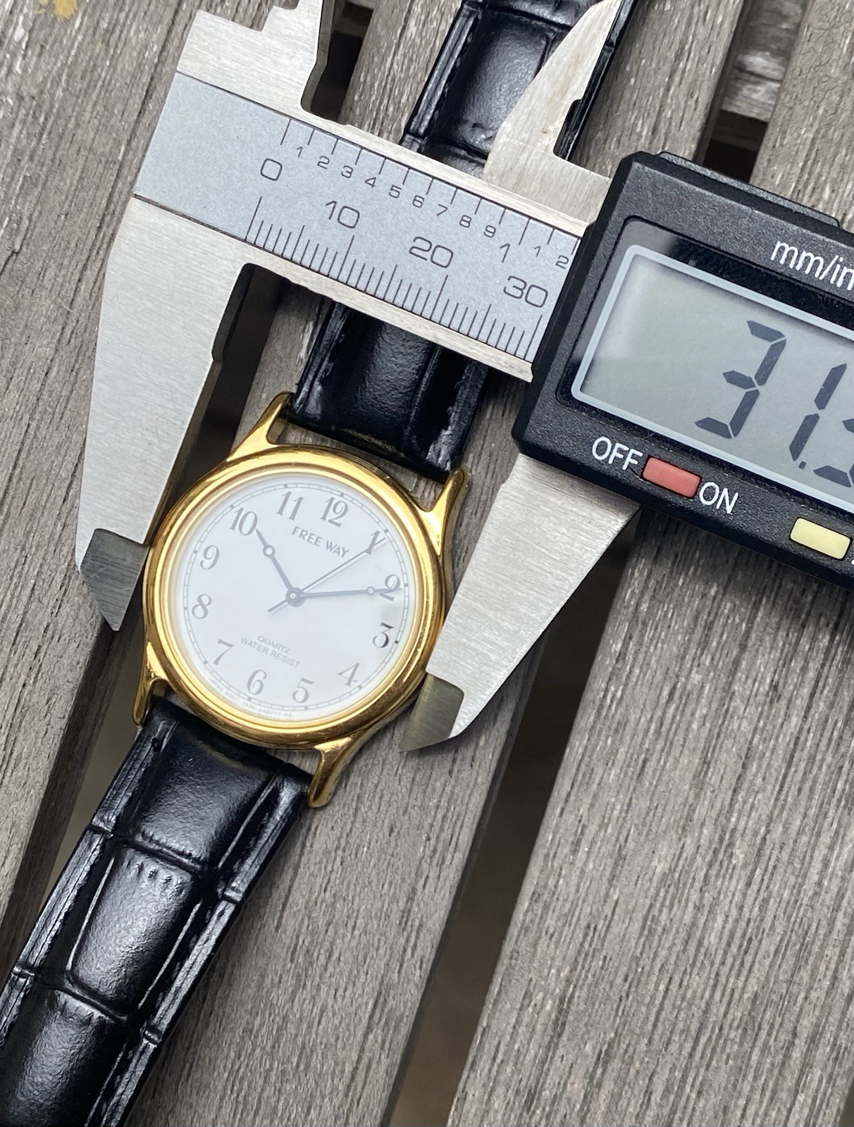 Citizen Freeway JDM Dress Watch 31mm Gold Plated 7630 Runs Great