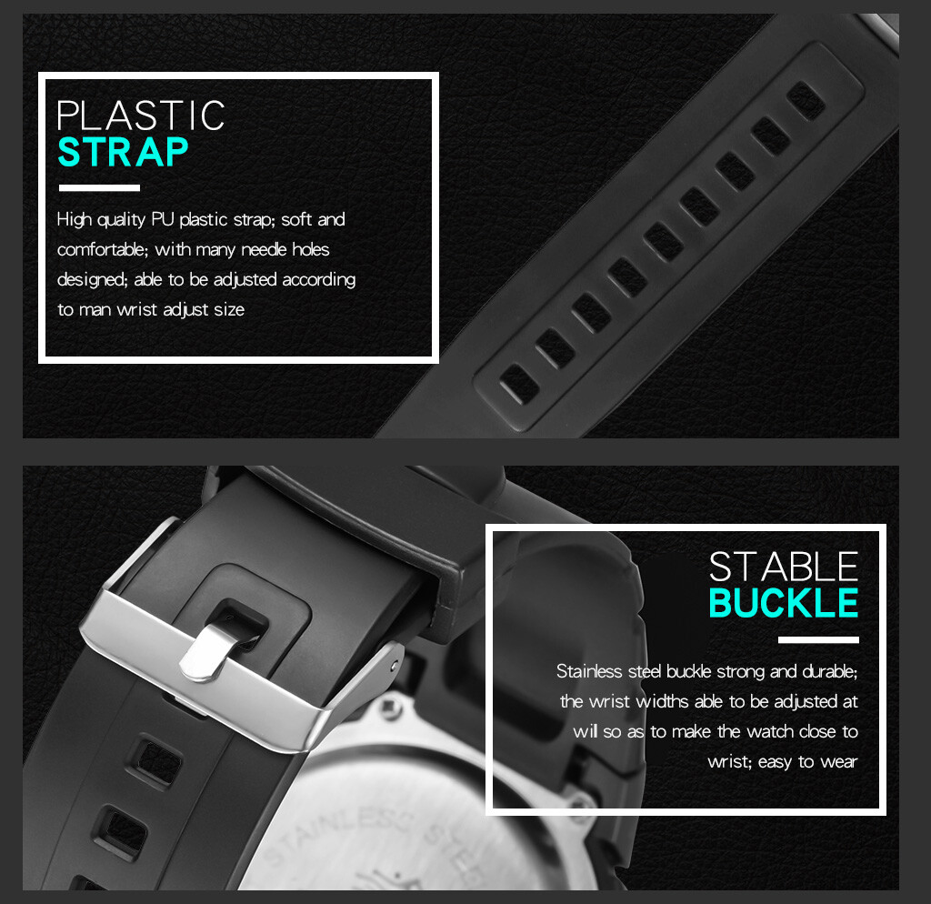US Men Waterproof Sports Watch Casual Luminous Stopwatch Alarm Simple Army Watch